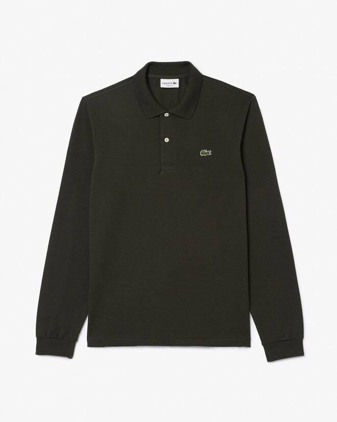 Lacoste Classic Fit polo lange mouw, diep donkergroen