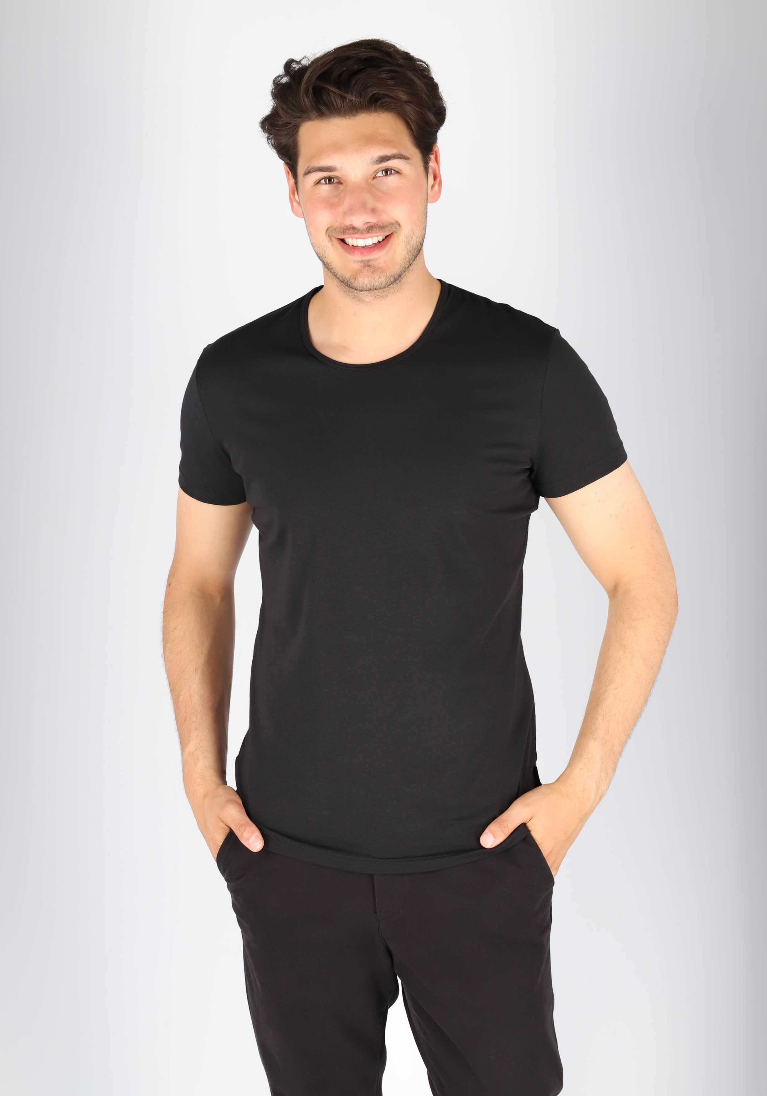 Sloggi Men GO Shirt O-Neck Regular Fit, heren T-shirt (1-pack), zwart