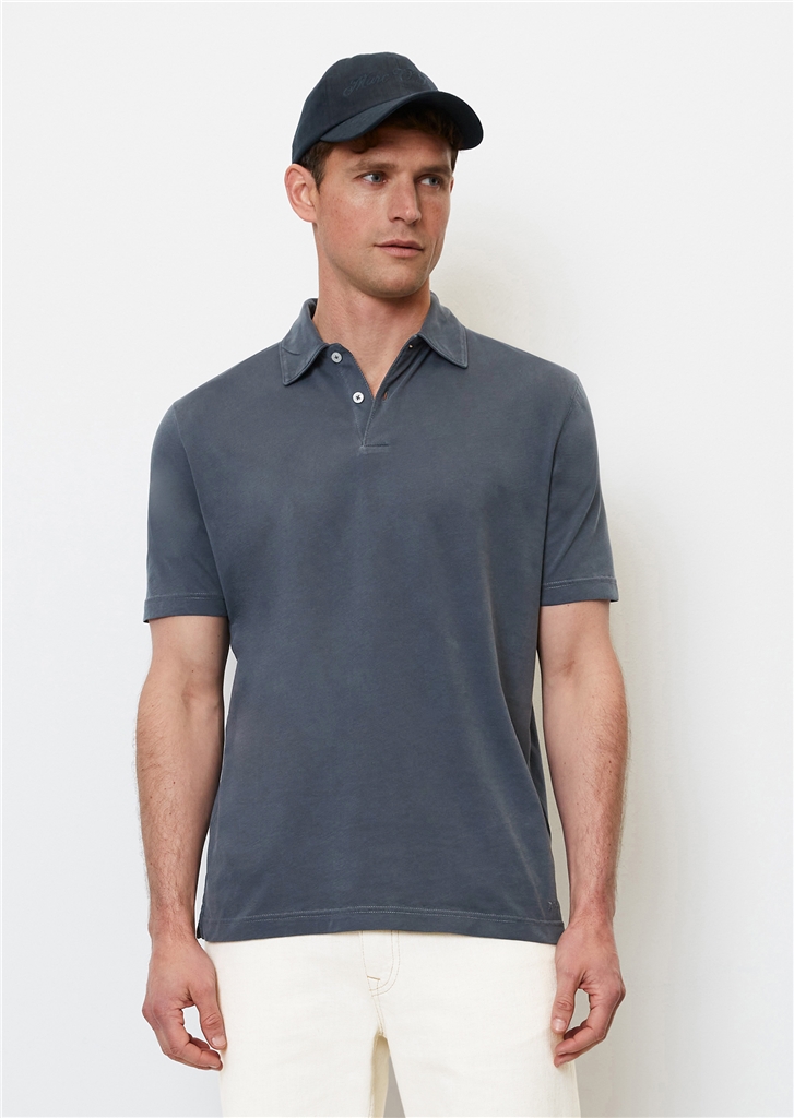 Marc O'Polo regular fit polo, heren poloshirt korte mouw, donkerblauw