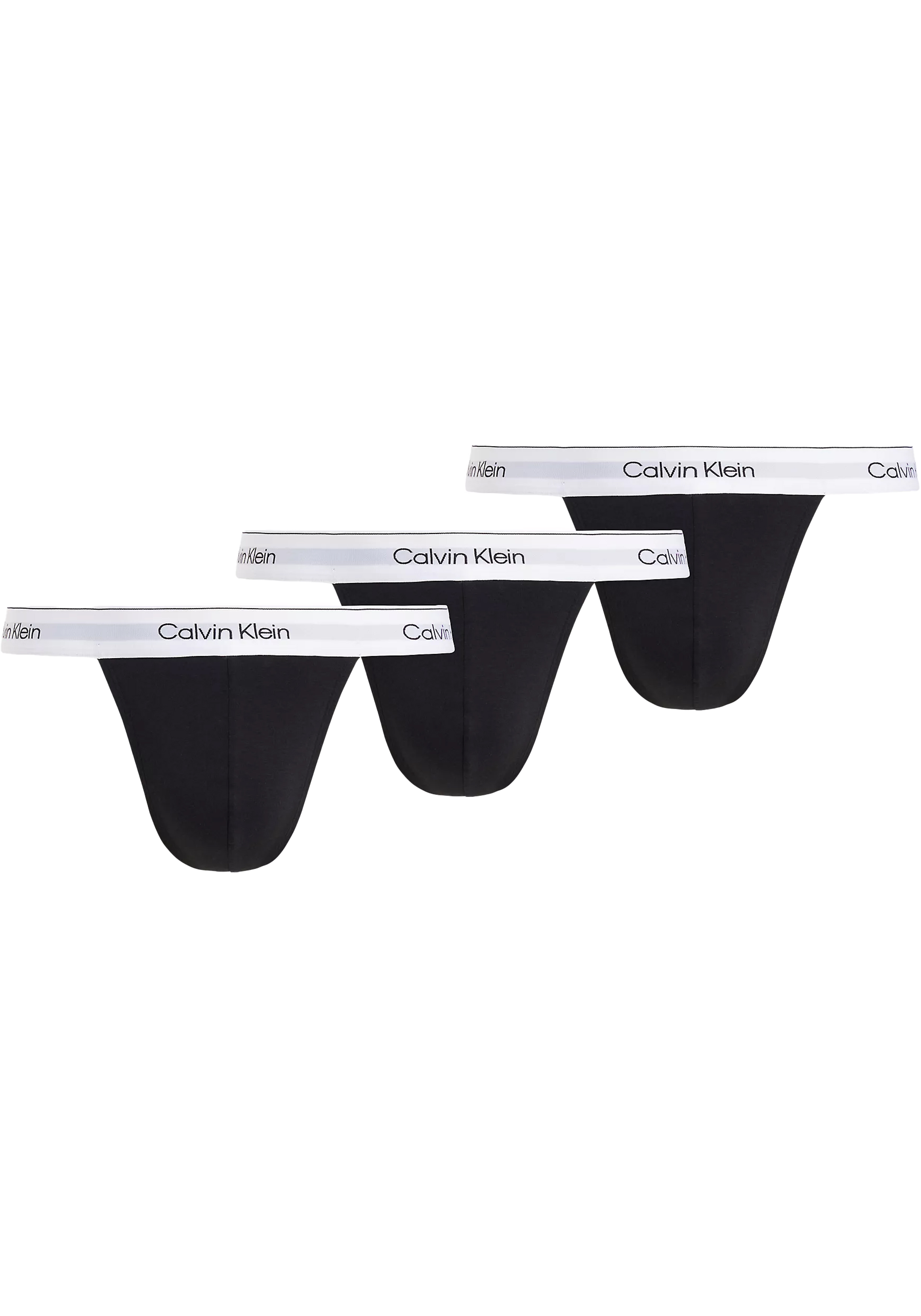 Calvin Klein Thong (3-pack), heren string, zwart