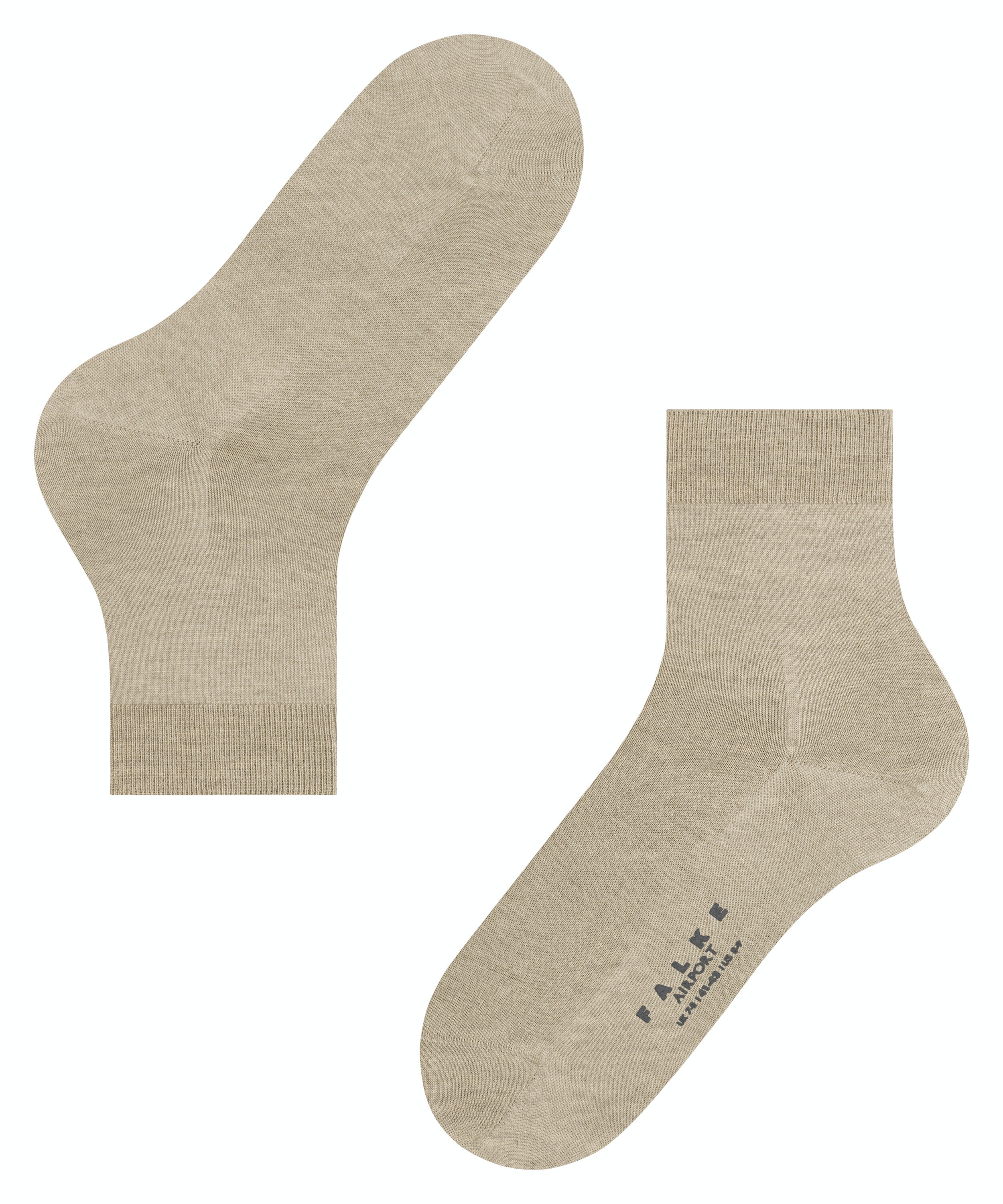 FALKE Airport herensokken (kort model),  beige (beige mel.)