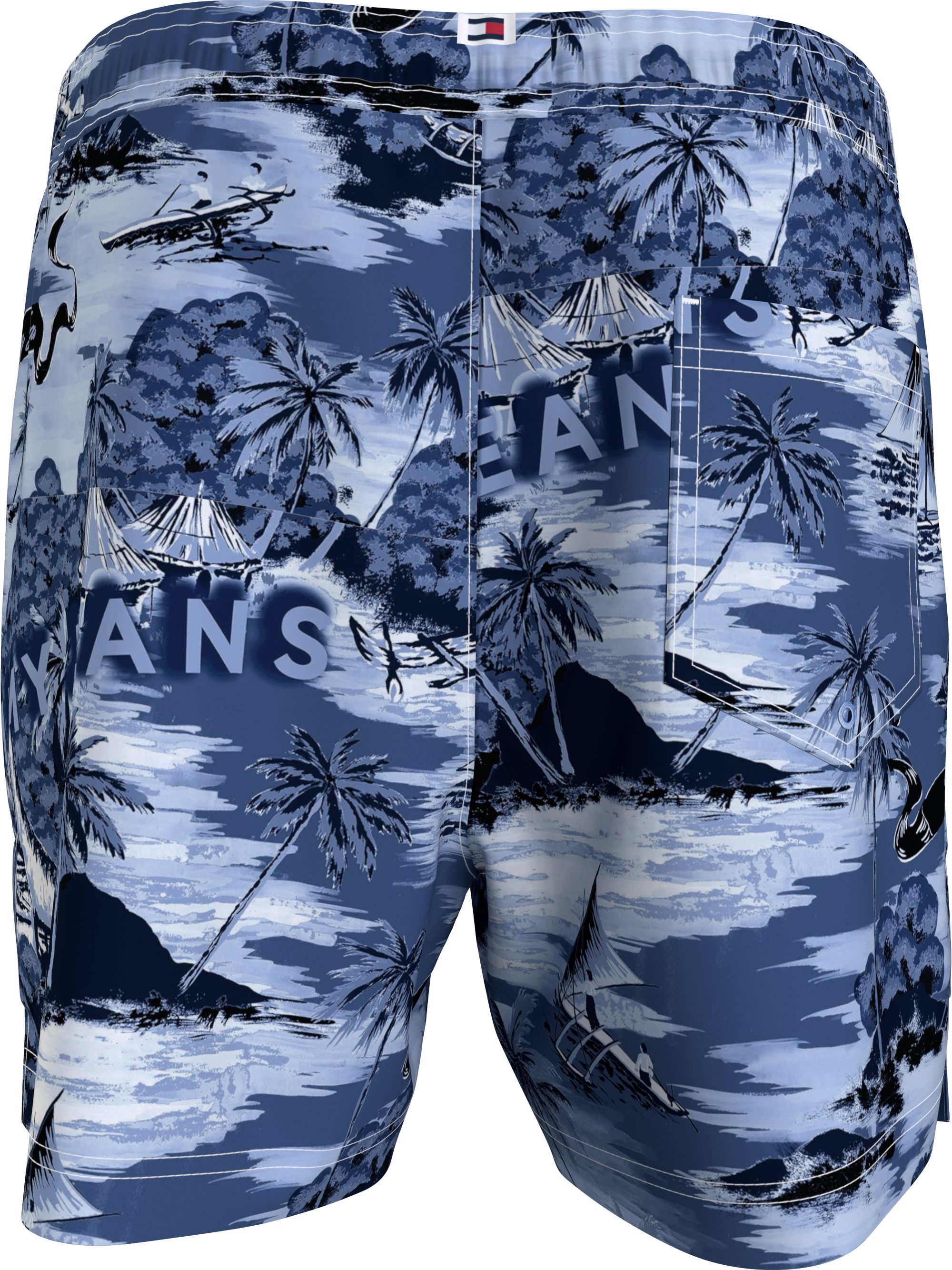 Tommy Hilfiger Medium Drawstring swimshort, heren zwembroek, blauw dessin