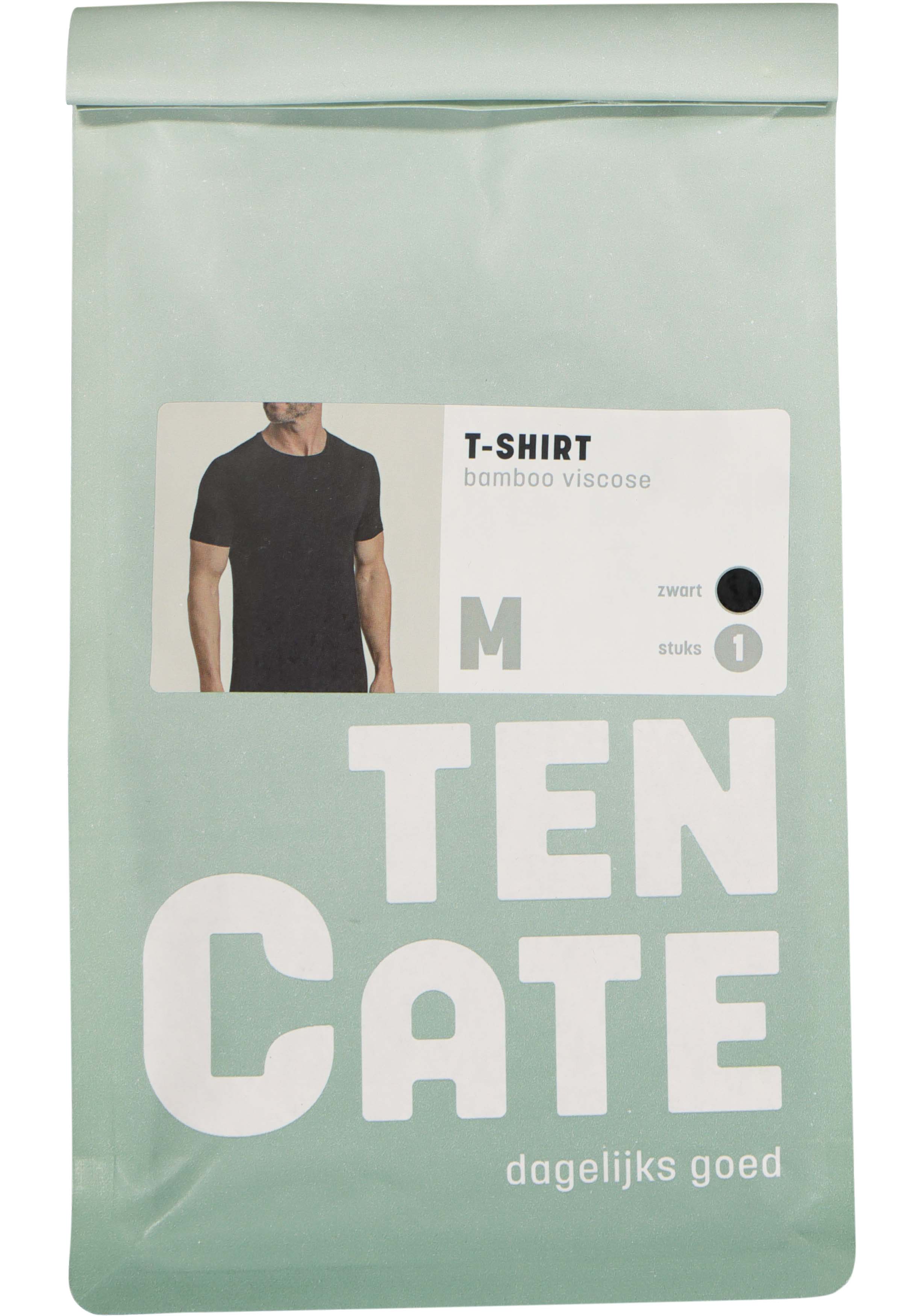 TEN CATE Basics men bamboo viscose T-shirt (1-pack), heren T-shirt O-hals, zwart