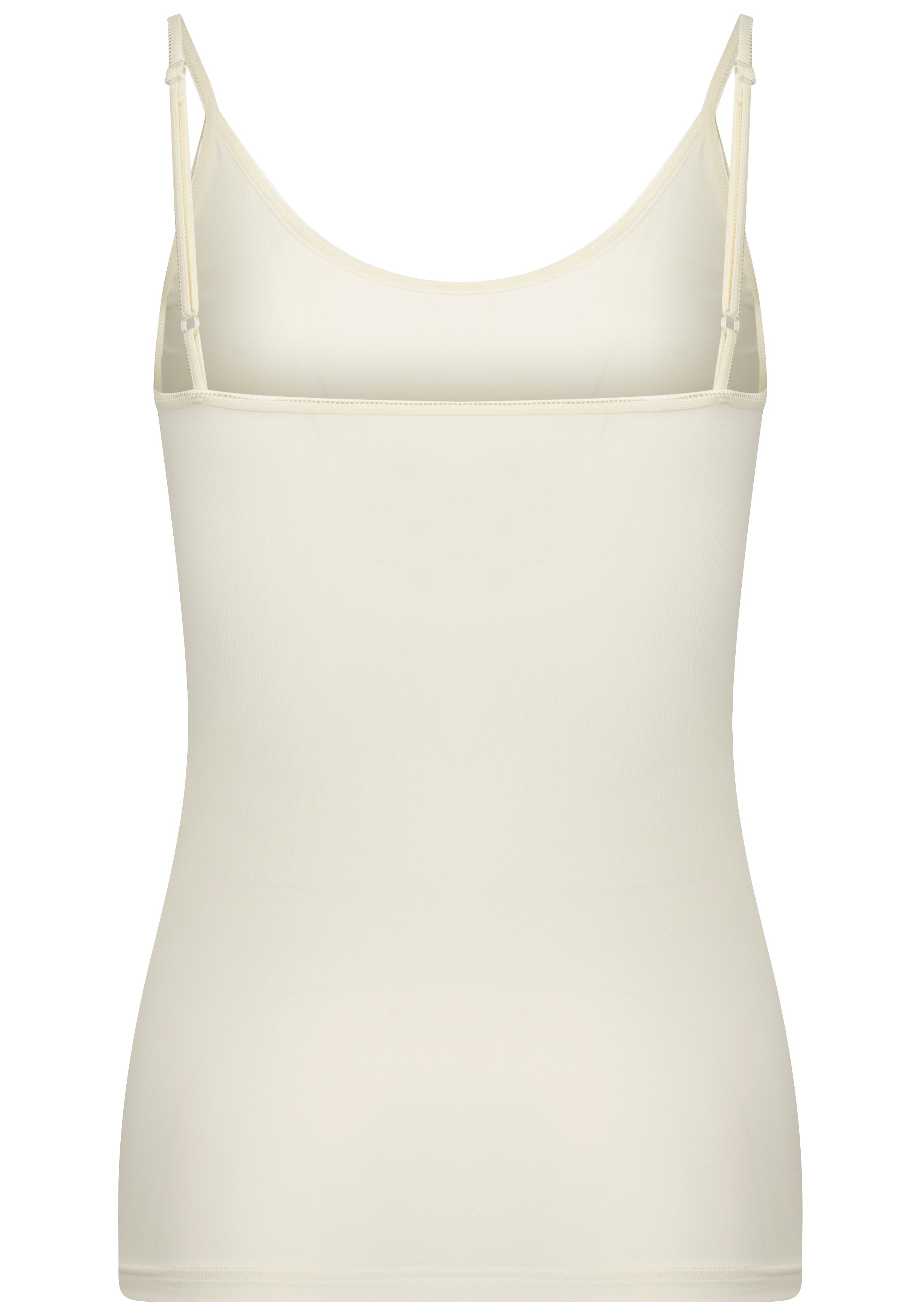 RJ Bodywear Pure Color dames spaghetti top (1-pack), hemdje met smalle verstelbare bandjes, ivoor