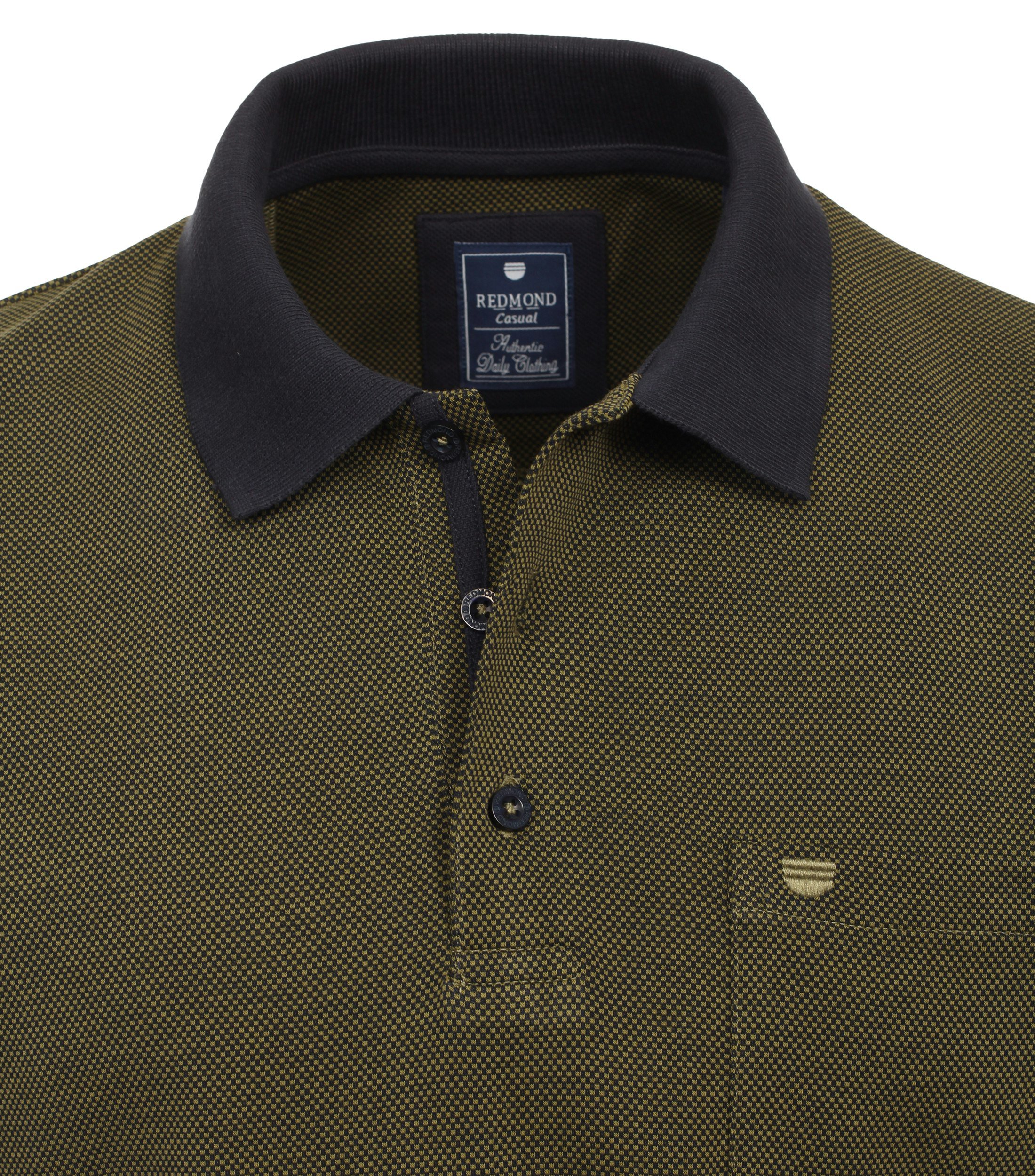 Redmond regular fit heren polo, structuur, groen - 241415900-60