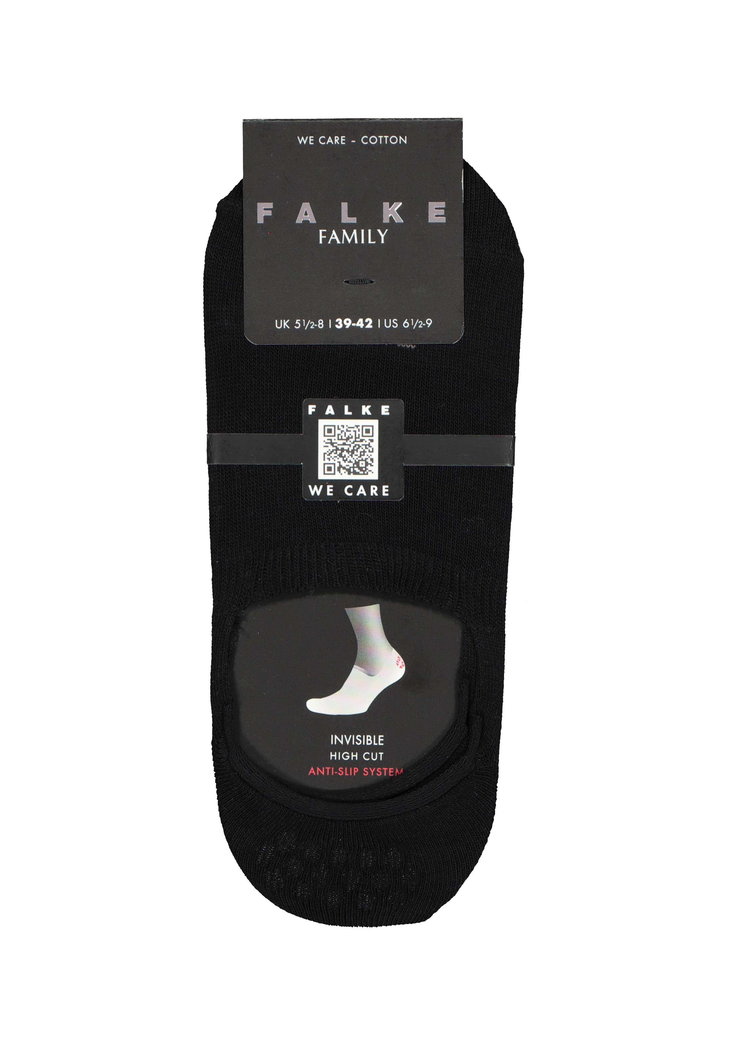 FALKE Family heren invisible sokken, zwart (black)