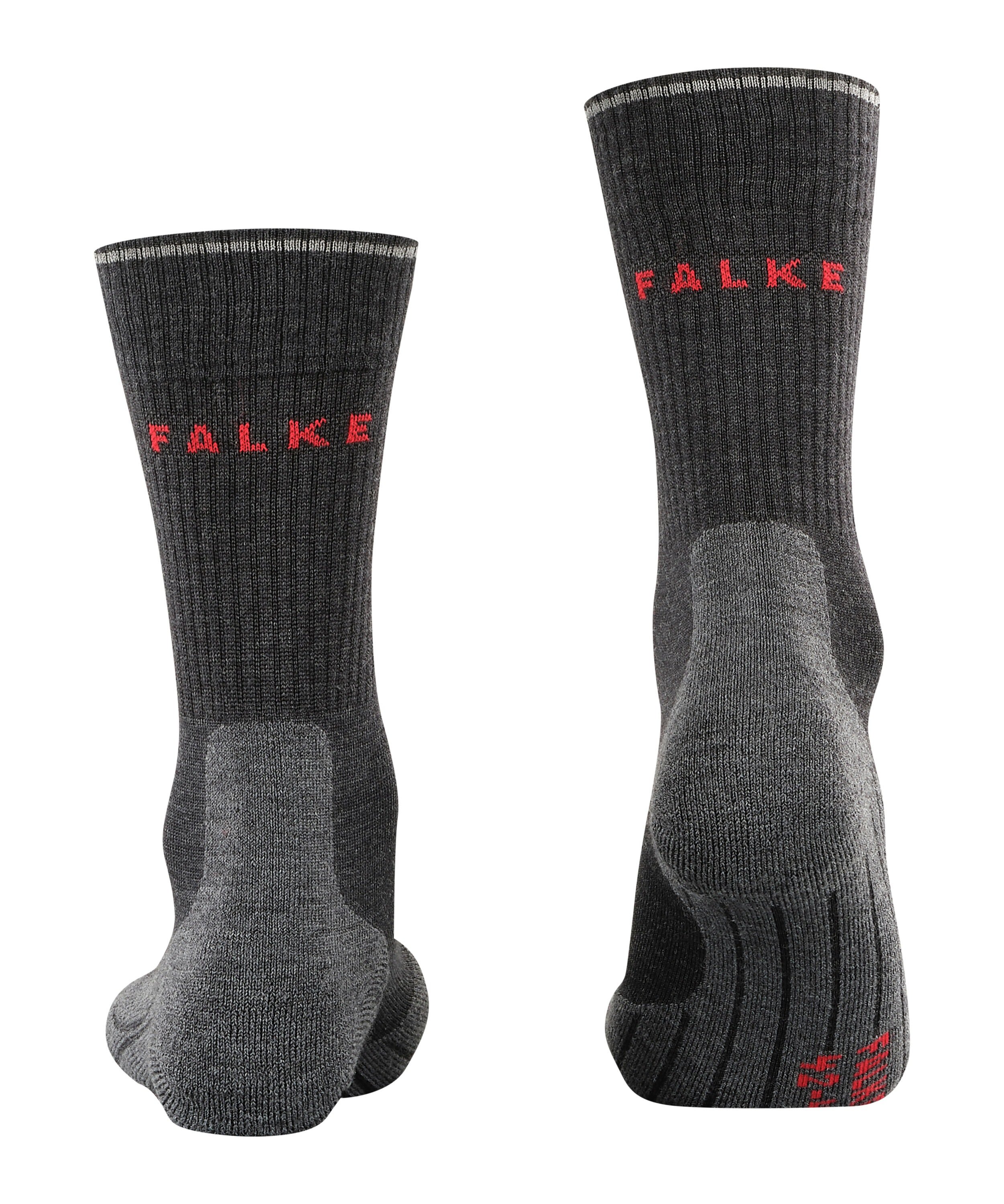 FALKE TK2 Explore Wool Silk heren trekking sokken, antraciet grijs (anthra.melange)