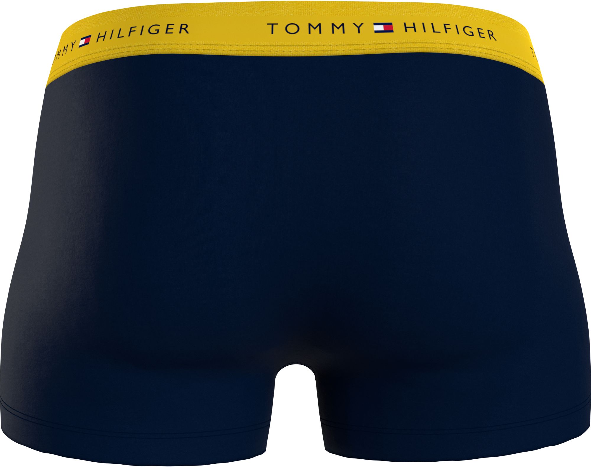 Tommy Hilfiger trunk (3-pack), heren boxers normale lengte, blauw met gekleurde tailleband