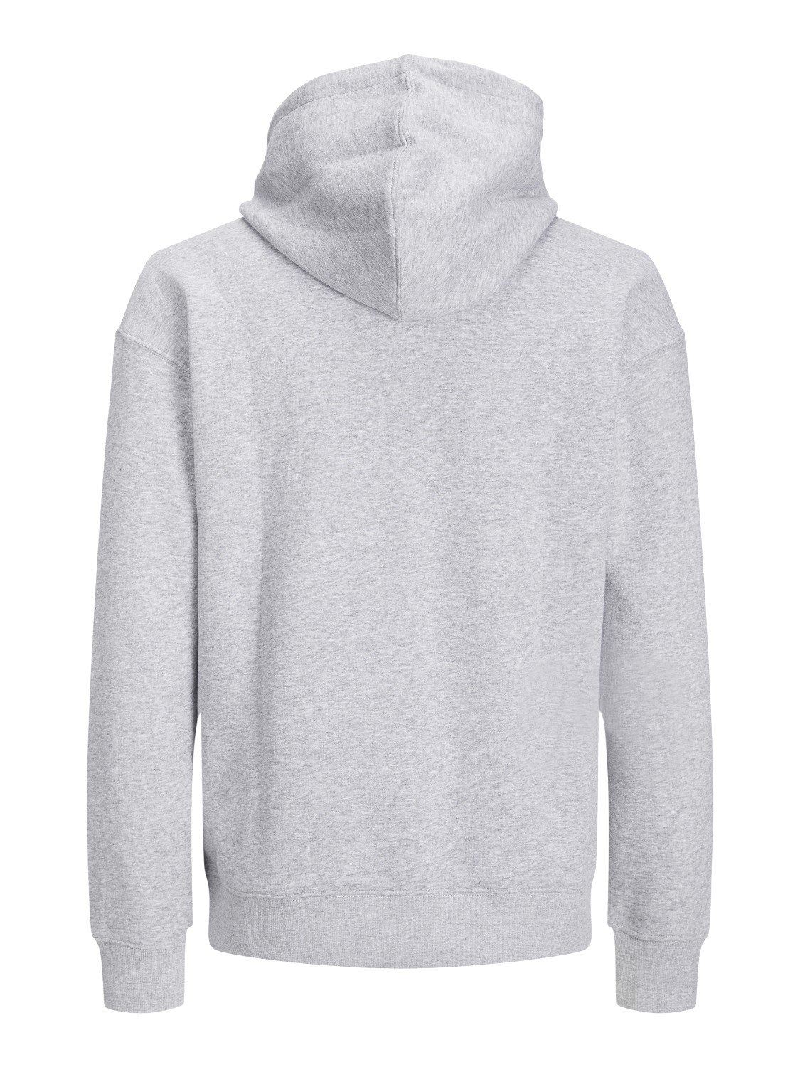 JACK & JONES Star basic sweat hood regular fit, heren hoodie katoenmengsel met capuchon, lichtgrijs melange