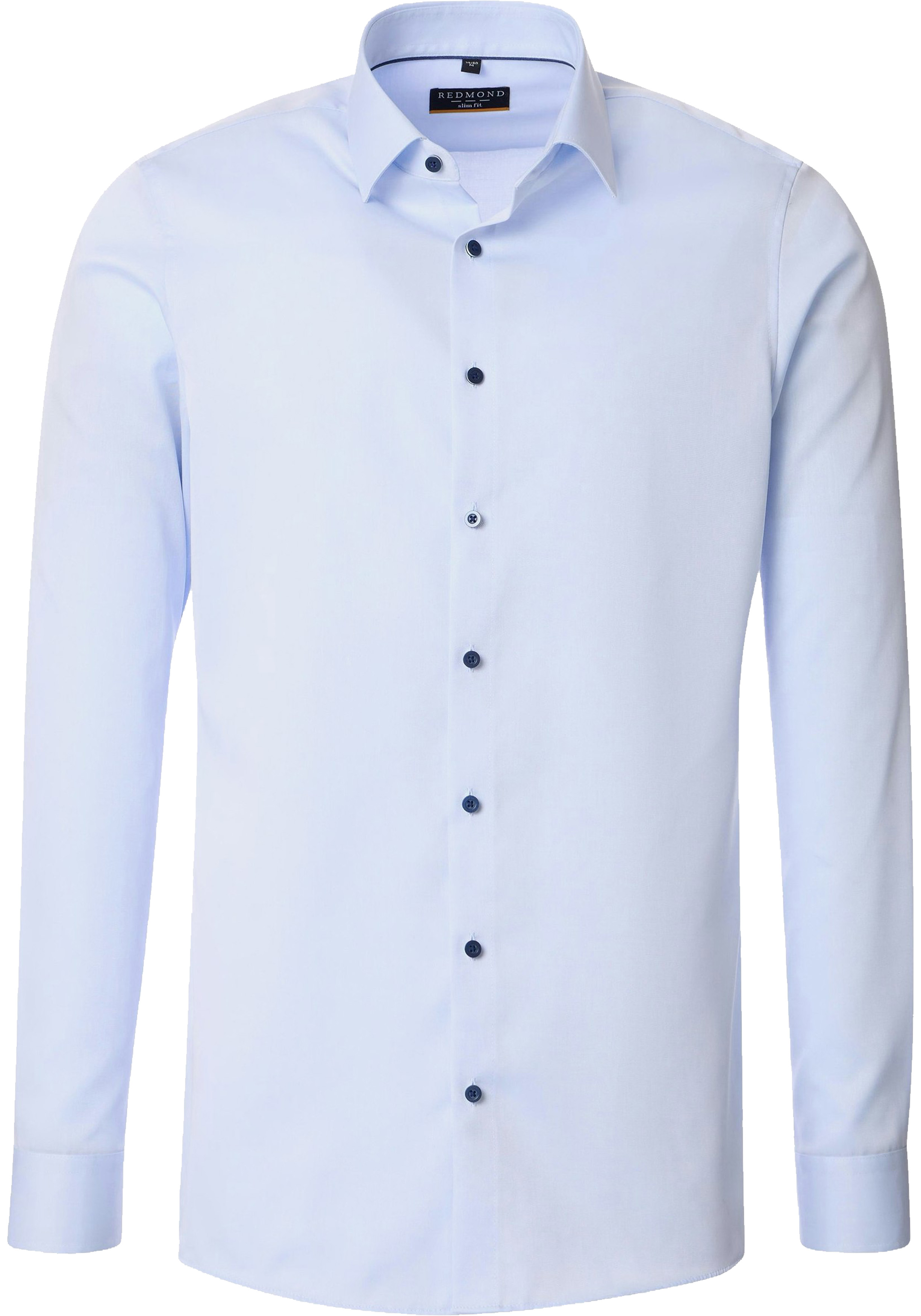 Redmond slim fit overhemd, popeline, blauw