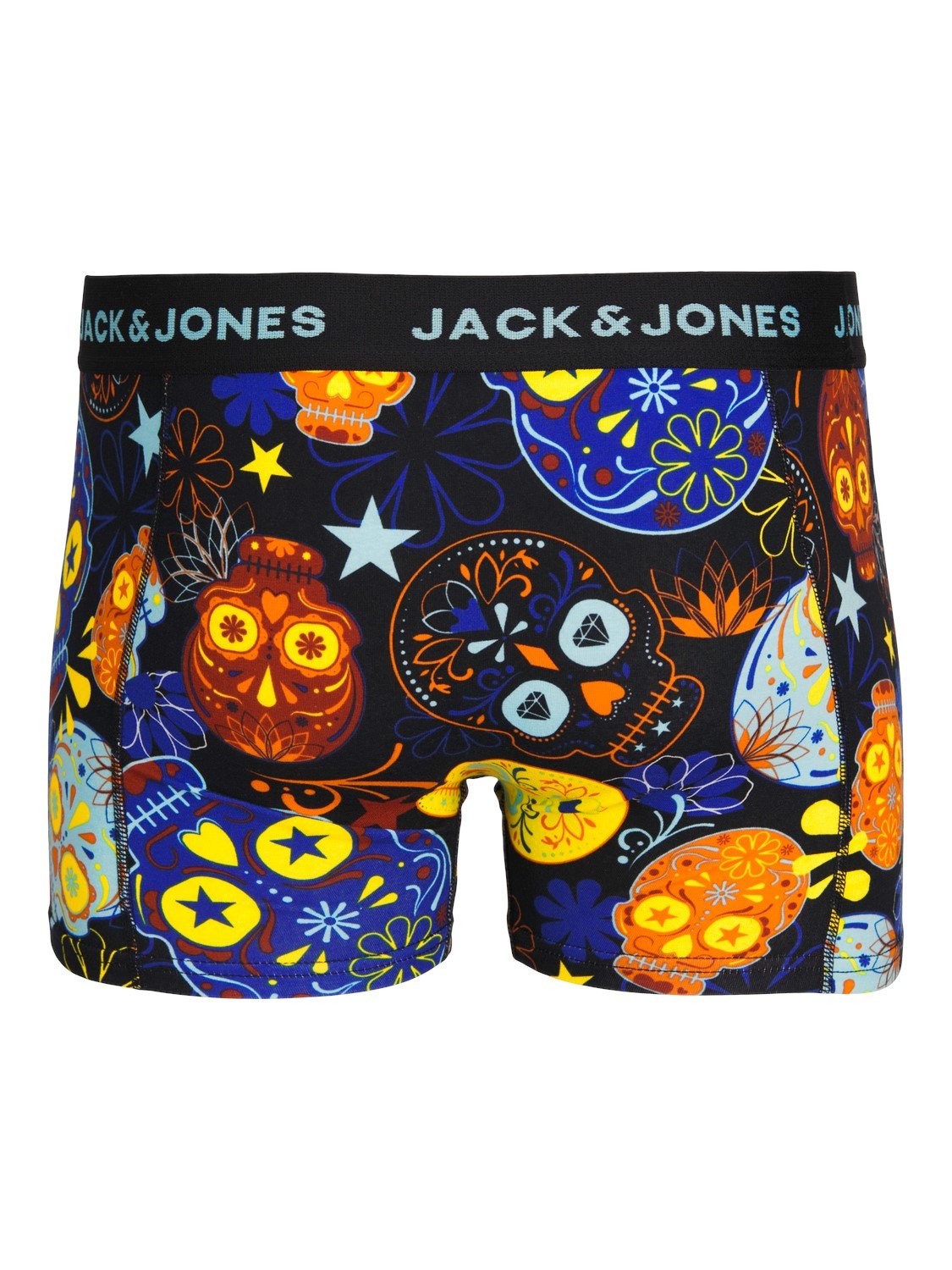 JACK & JONES Jacsugar skull trunks (3-pack), heren boxers normale lengte, zwart en geel