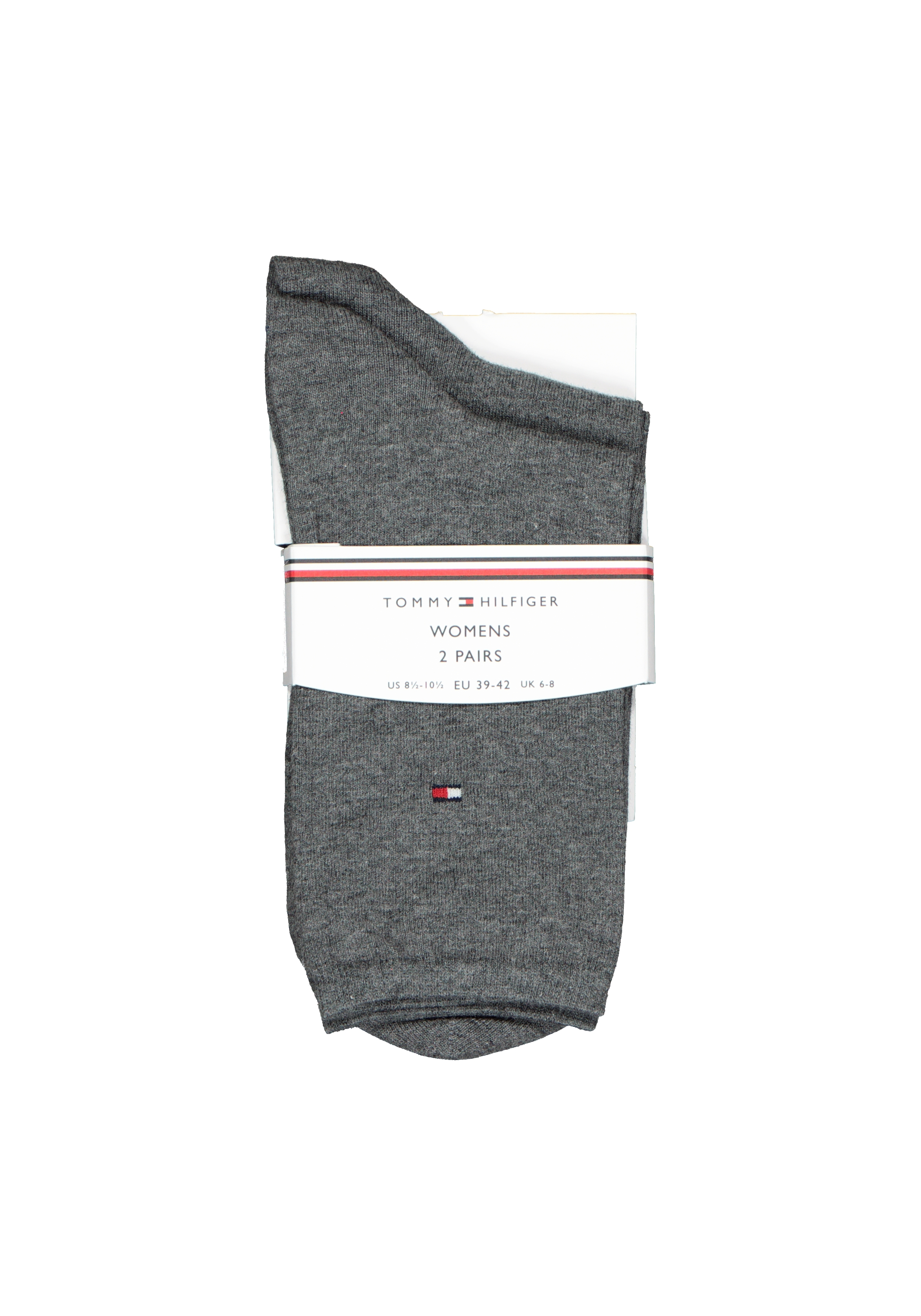 Tommy Hilfiger damessokken Casual (2-pack), uni katoen, midden grijs melange