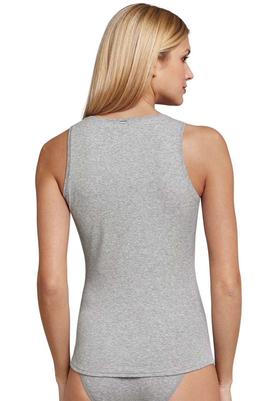 SCHIESSER Naturschonheit singlet (1-pack), dames hemd grijsmelange