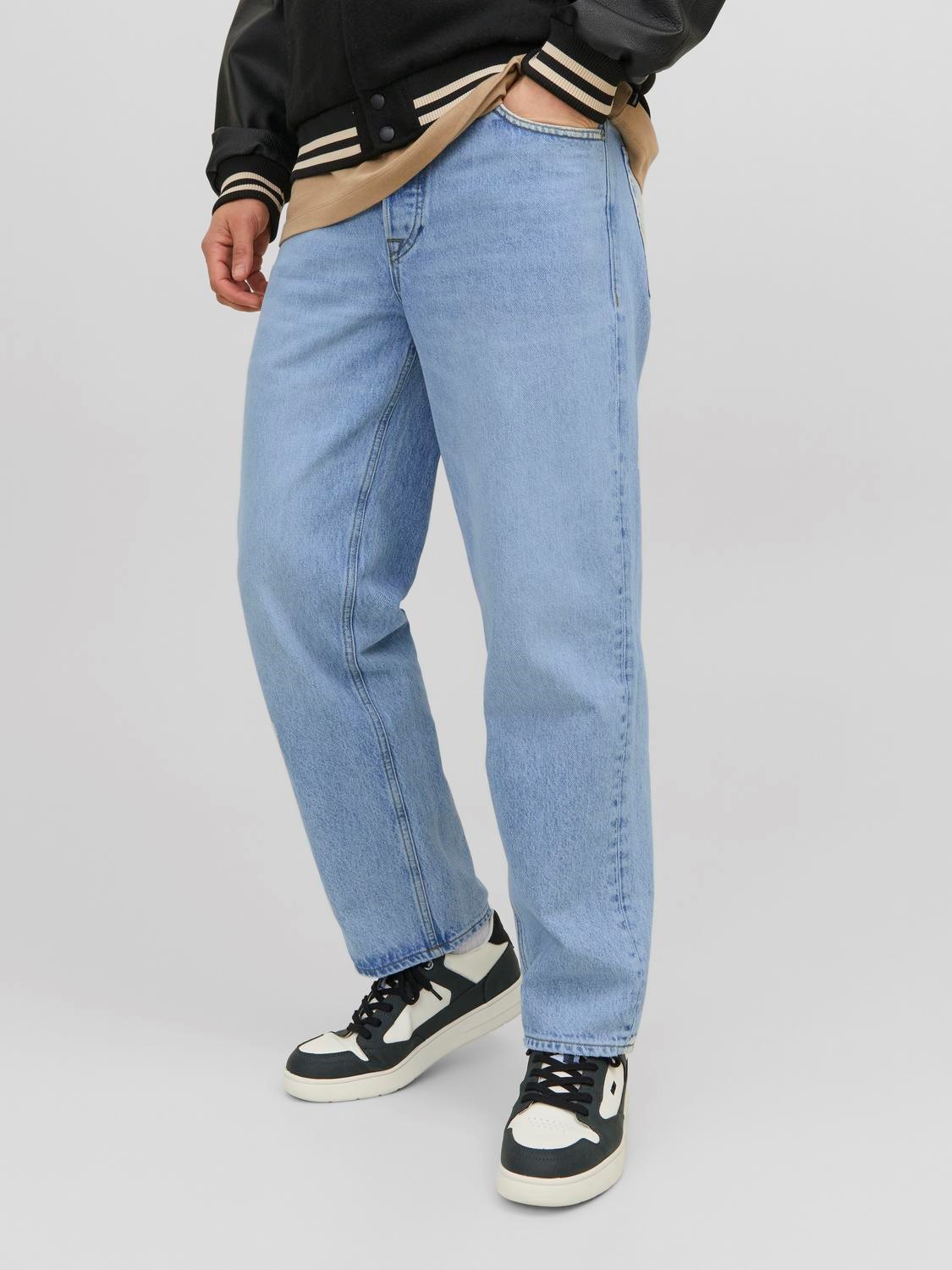 JACK & JONES Eddie Original loose fit, heren jeans, denimblauw