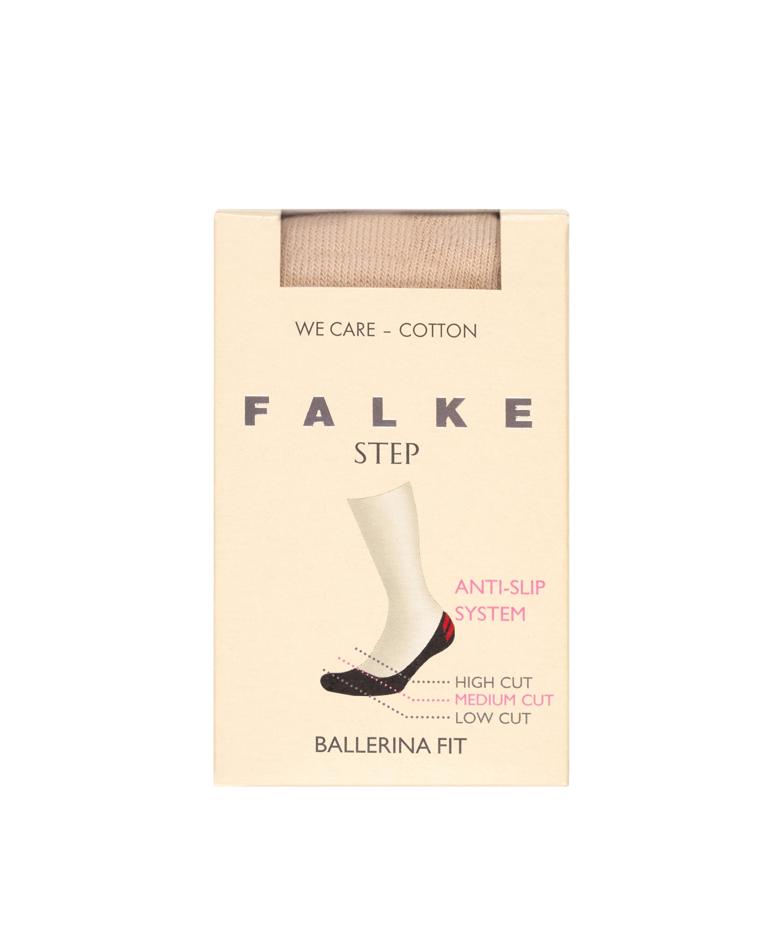 FALKE Step Medium Cut Box dames kousenvoetjes, creme (cream)