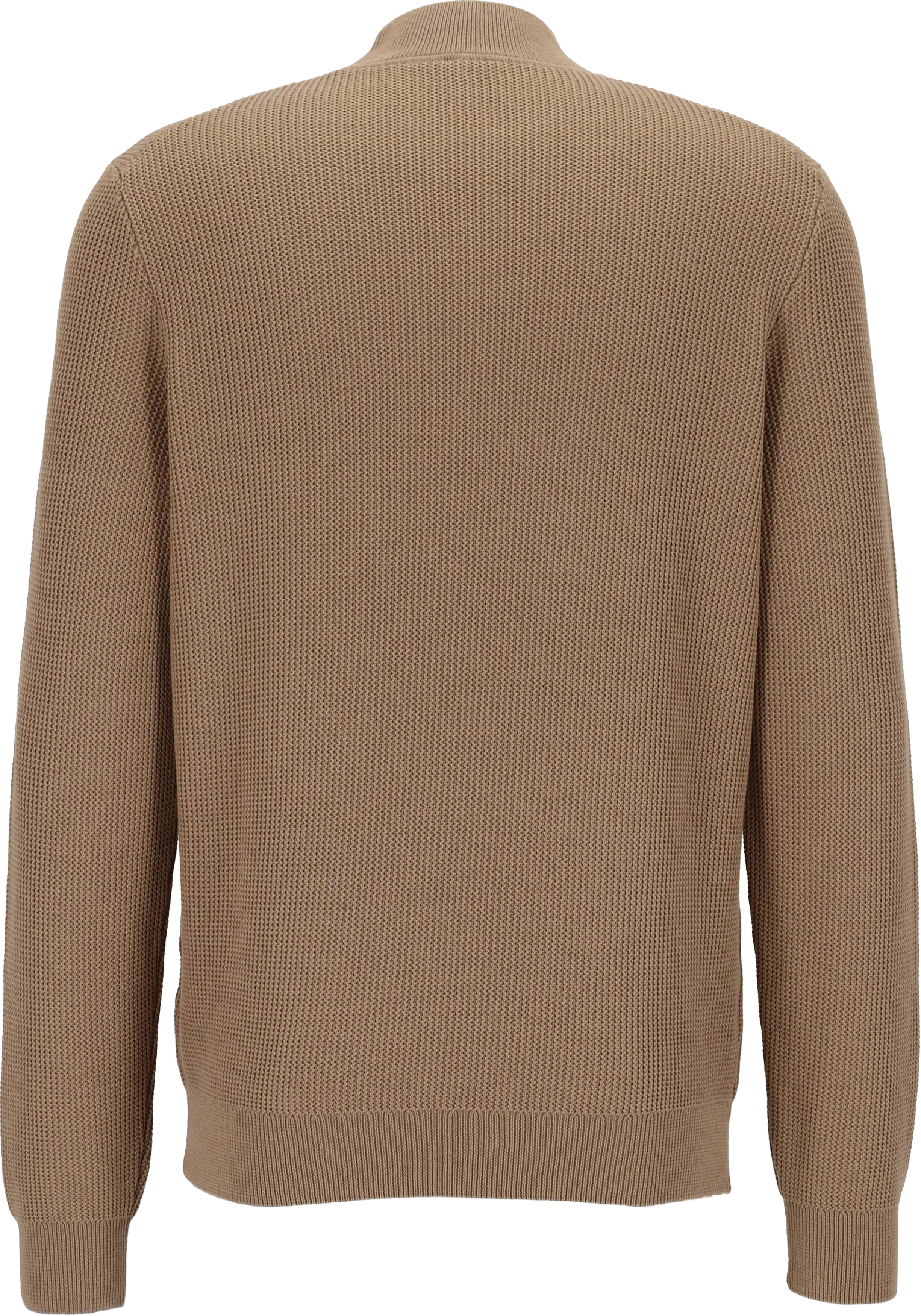 BOSS Derano regular fit trui wolmengsel, heren trui middeldik turtleneck, beige