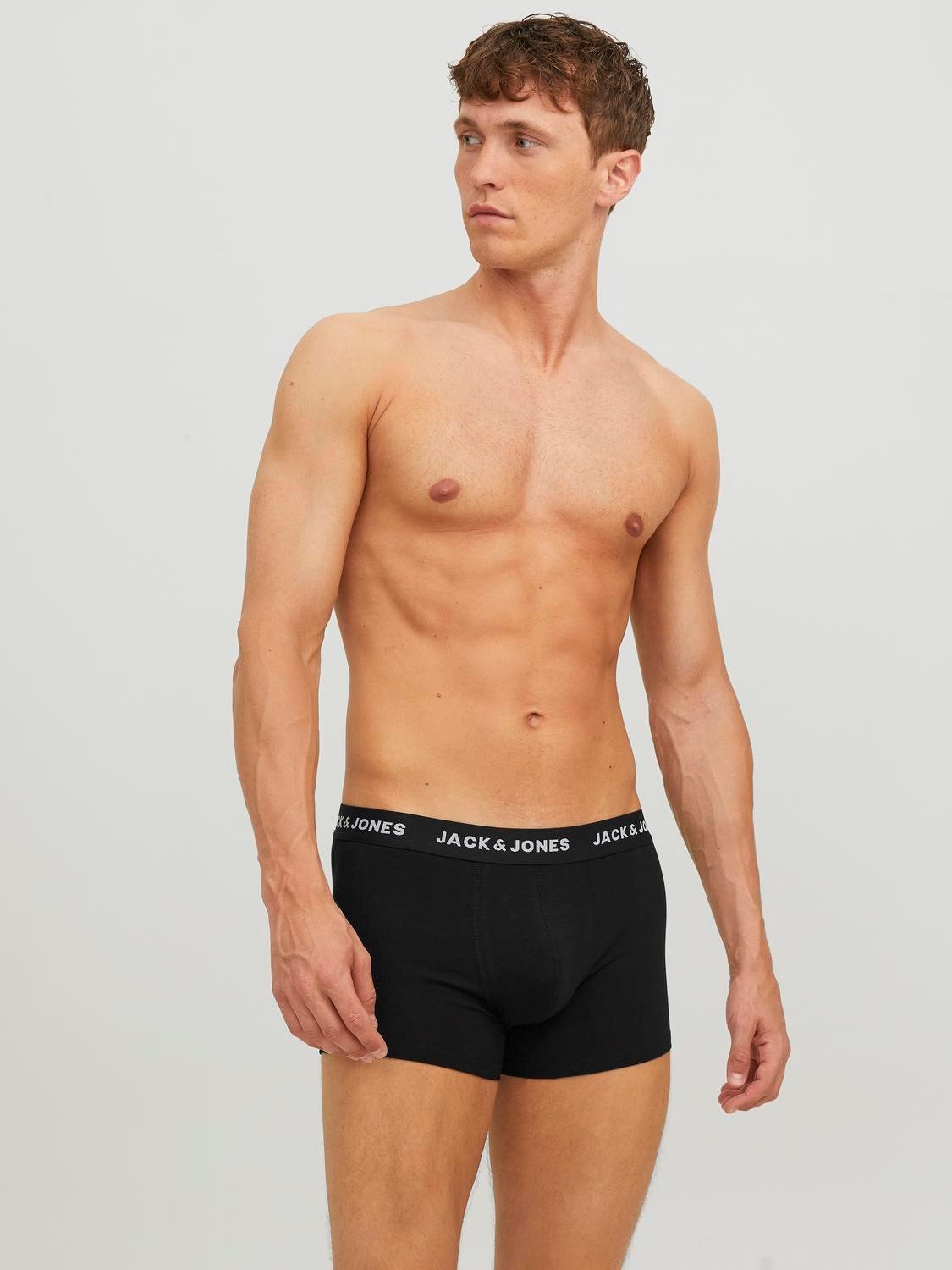 JACK & JONES Jachuey trunks (7-pack), heren boxers normale lengte, zwart