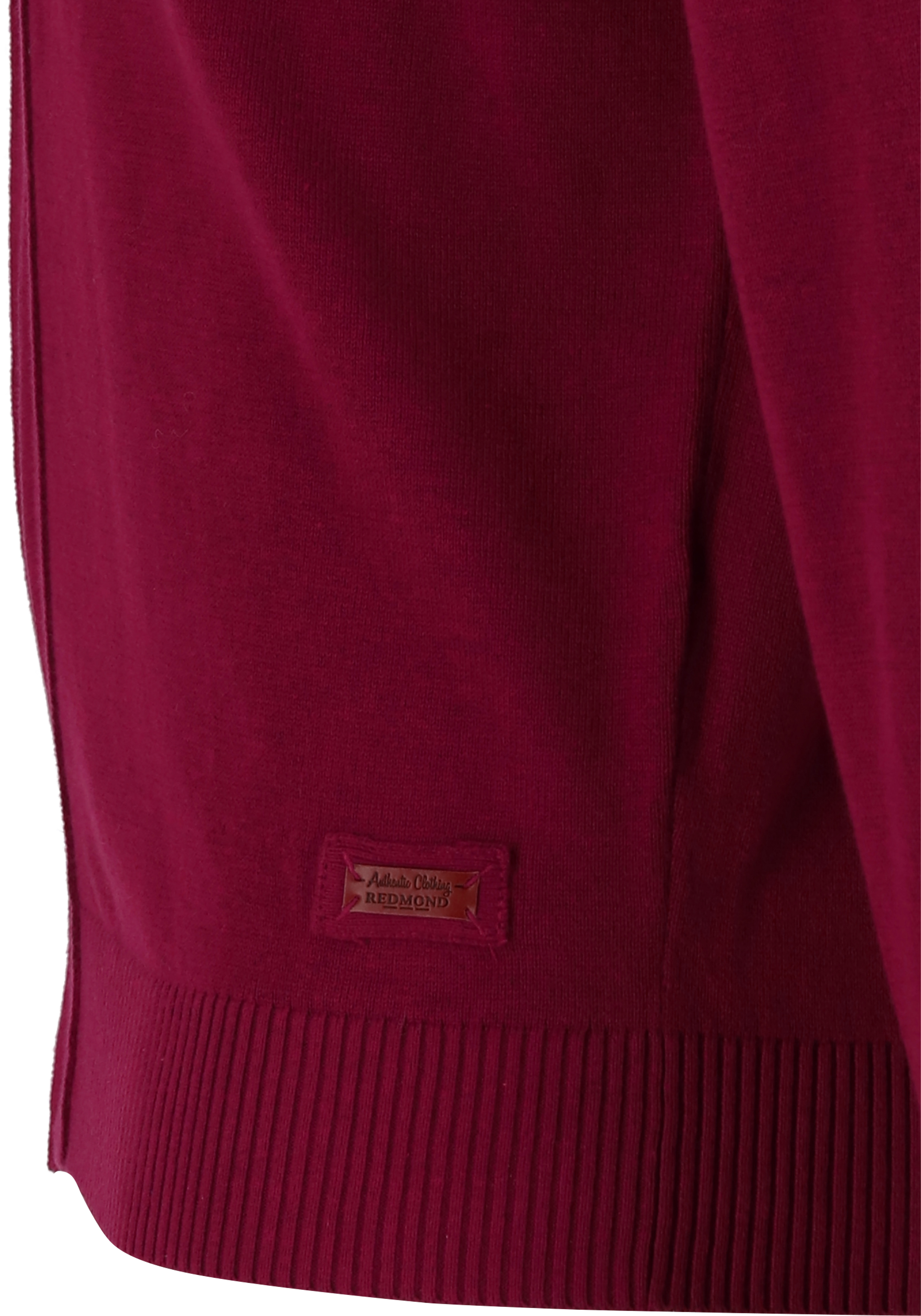 Redmond heren vest katoen, met rits, bordeaux rood