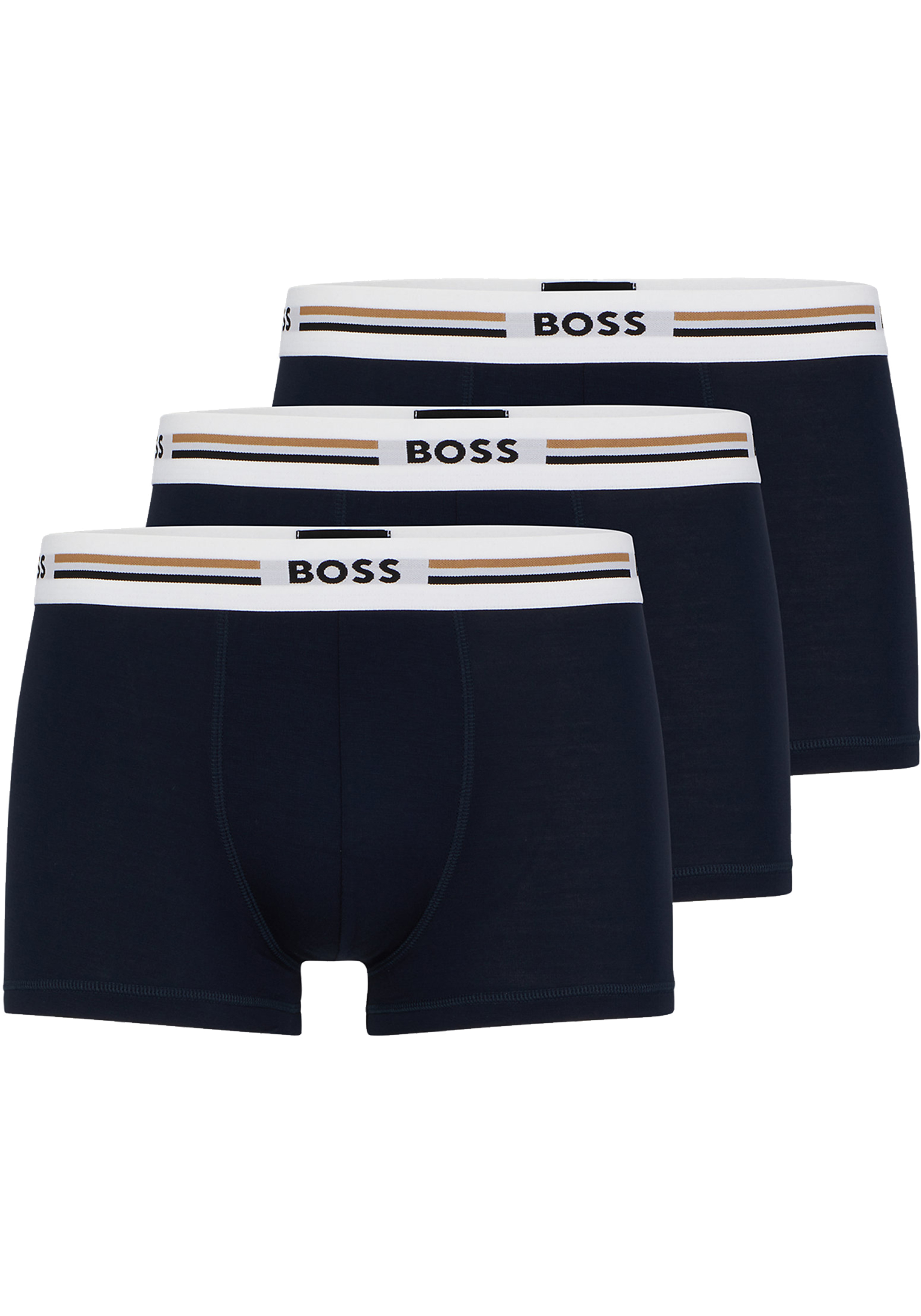 HUGO BOSS Revive trunks (3-pack), heren boxers kort, donkerblauw