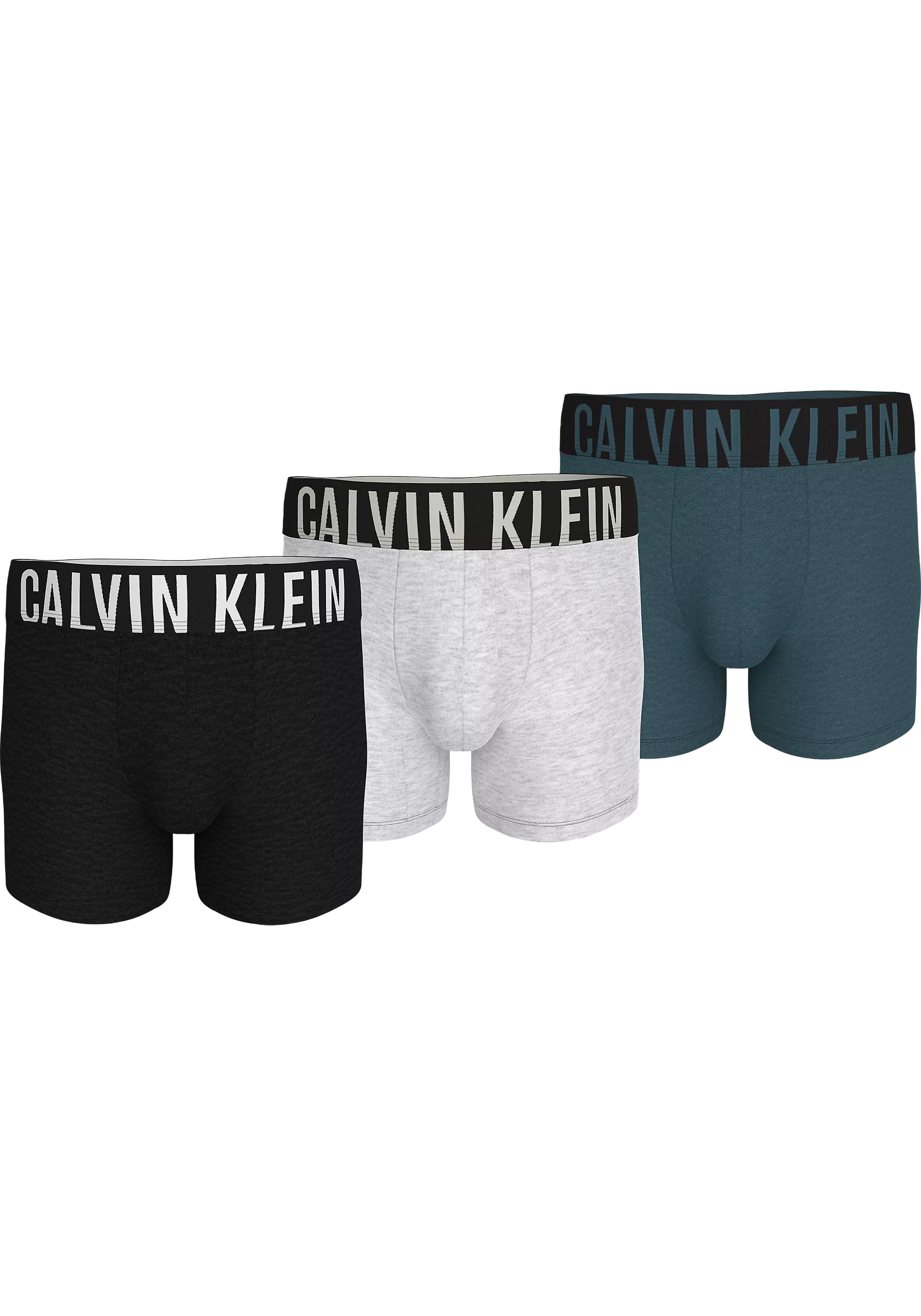 Calvin Klein Boxer Briefs (3-pack), heren boxers extra lang, zwart, grijs, petrol