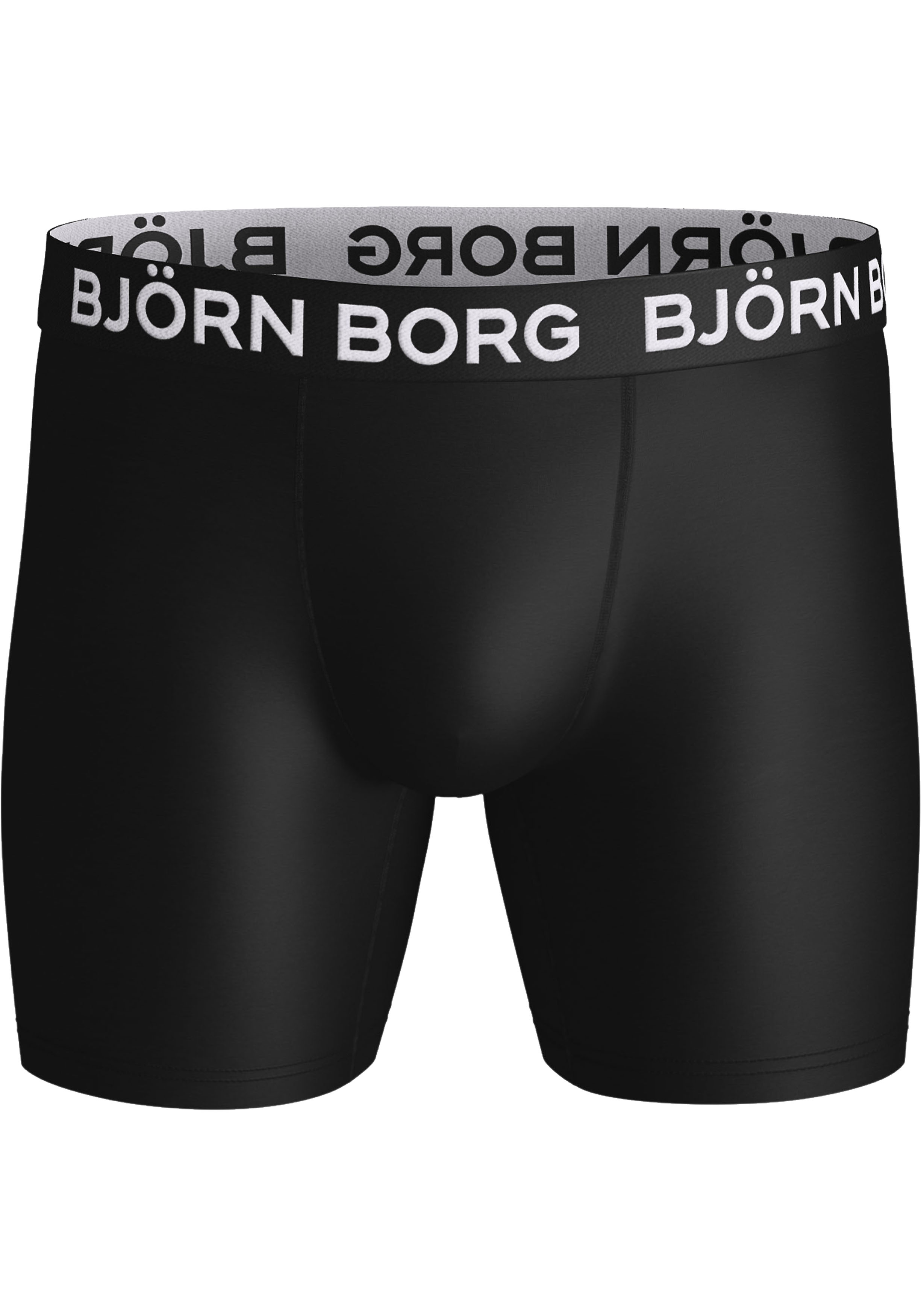 Bjorn Borg Performance boxers, microfiber heren boxers lange pijpen (2-pack), zwart