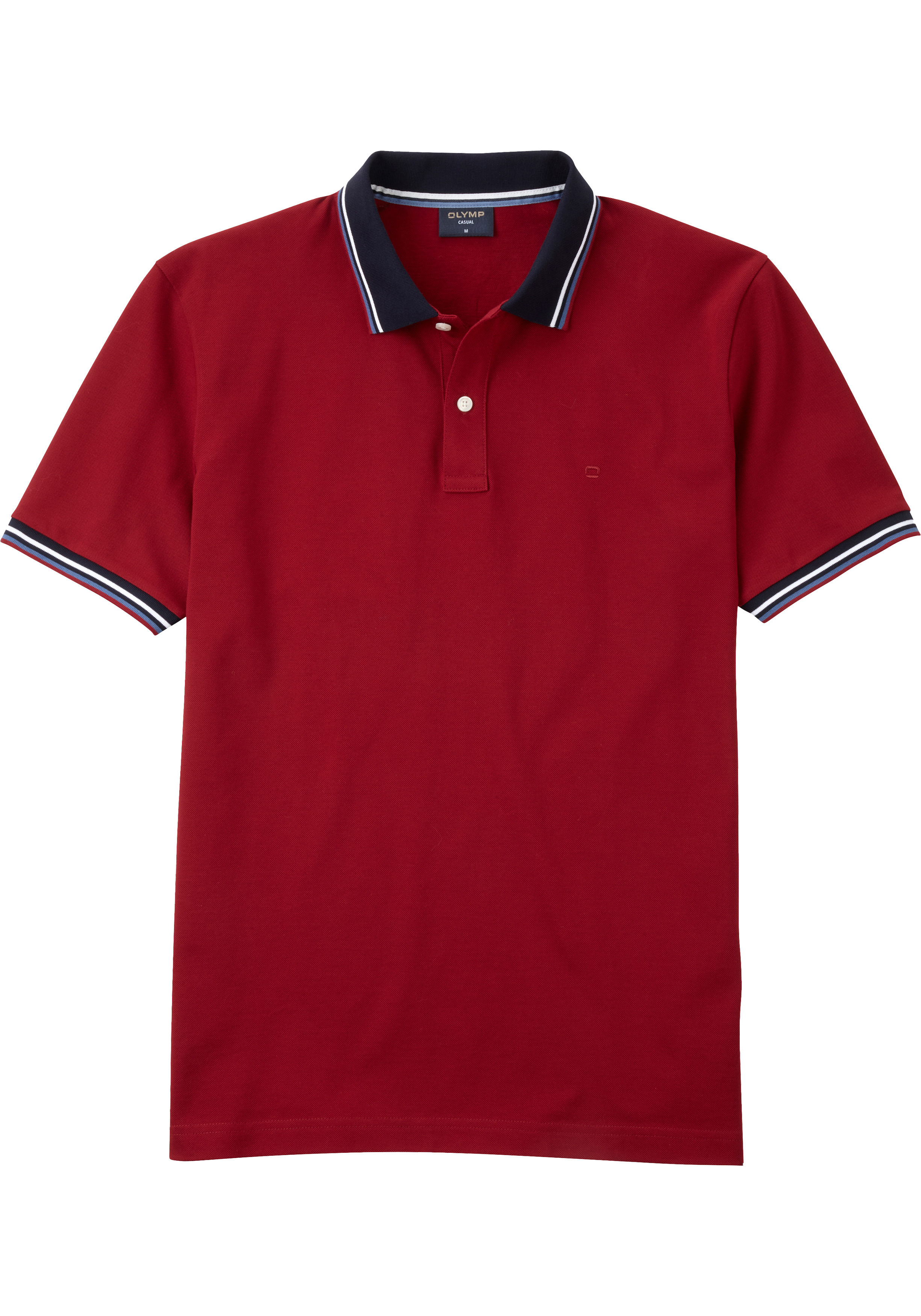 OLYMP Polo Casual, modern fit polo, donkerrood