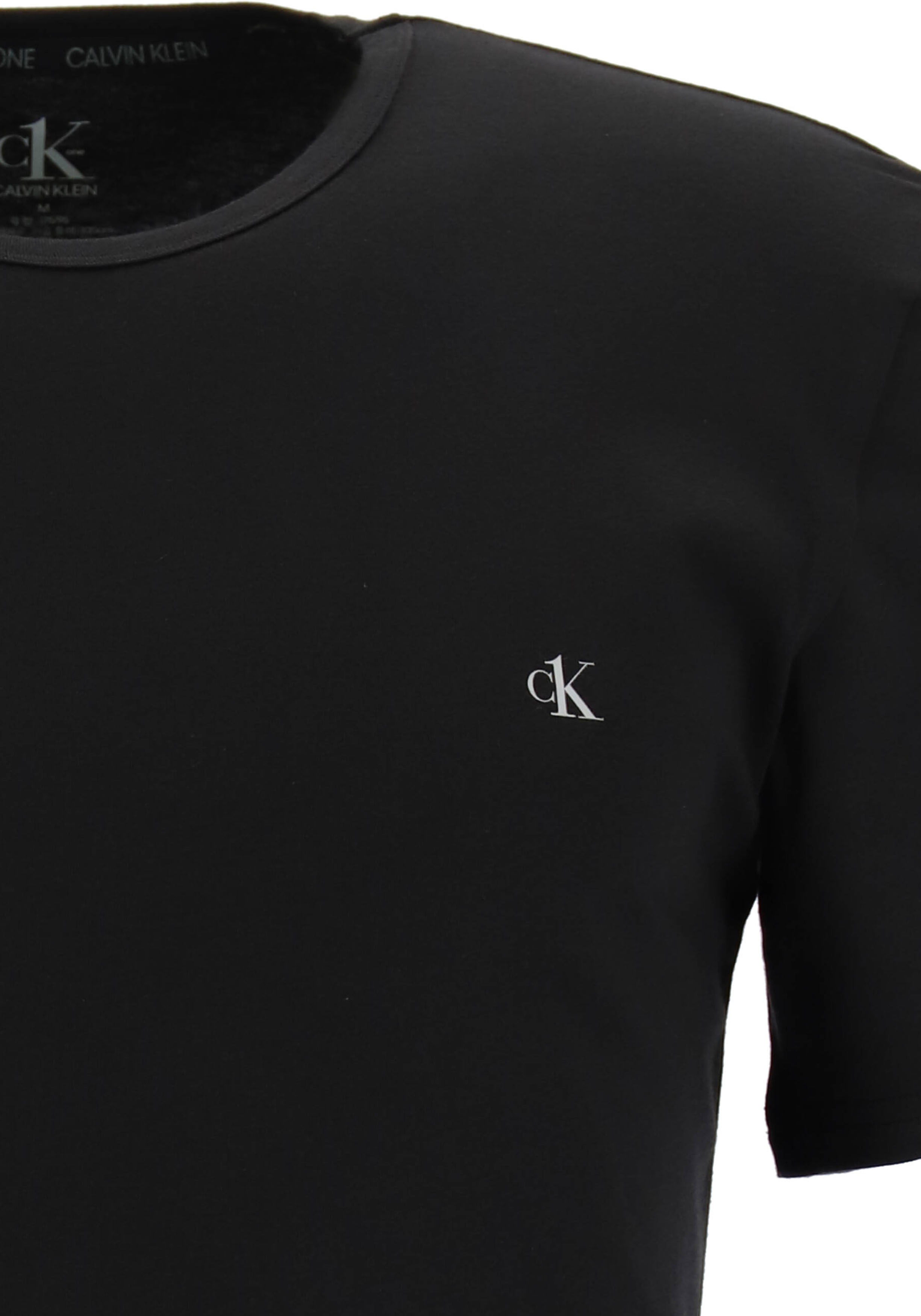 Calvin Klein CK ONE cotton crew neck T-shirts (2-pack), heren T-shirts O-hals, zwart en grijs melange