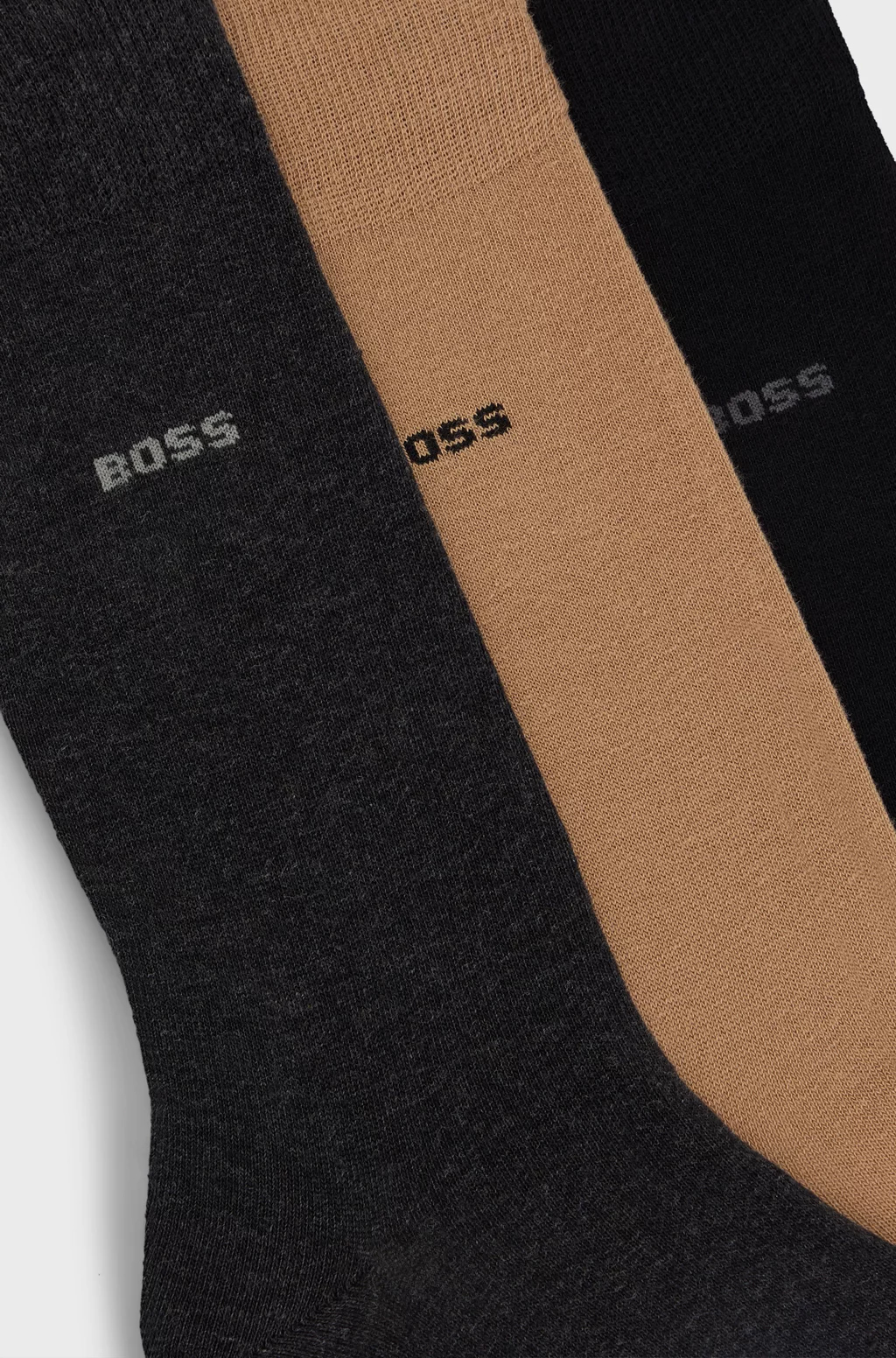 BOSS cadeauset herensokken (3-pack), zwart, grijs, beige