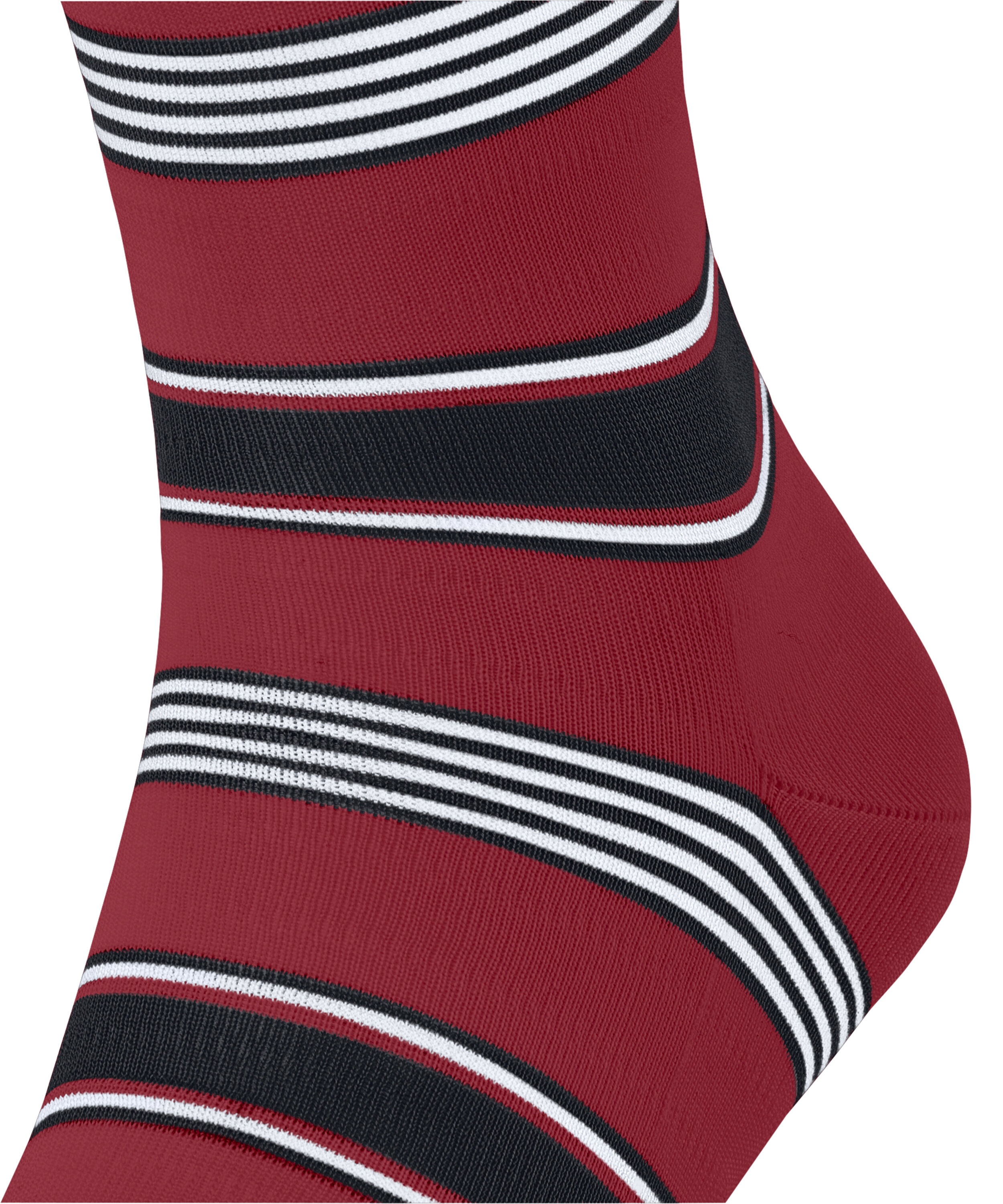 FALKE Marina Stripe herensokken, rood (scarlet)