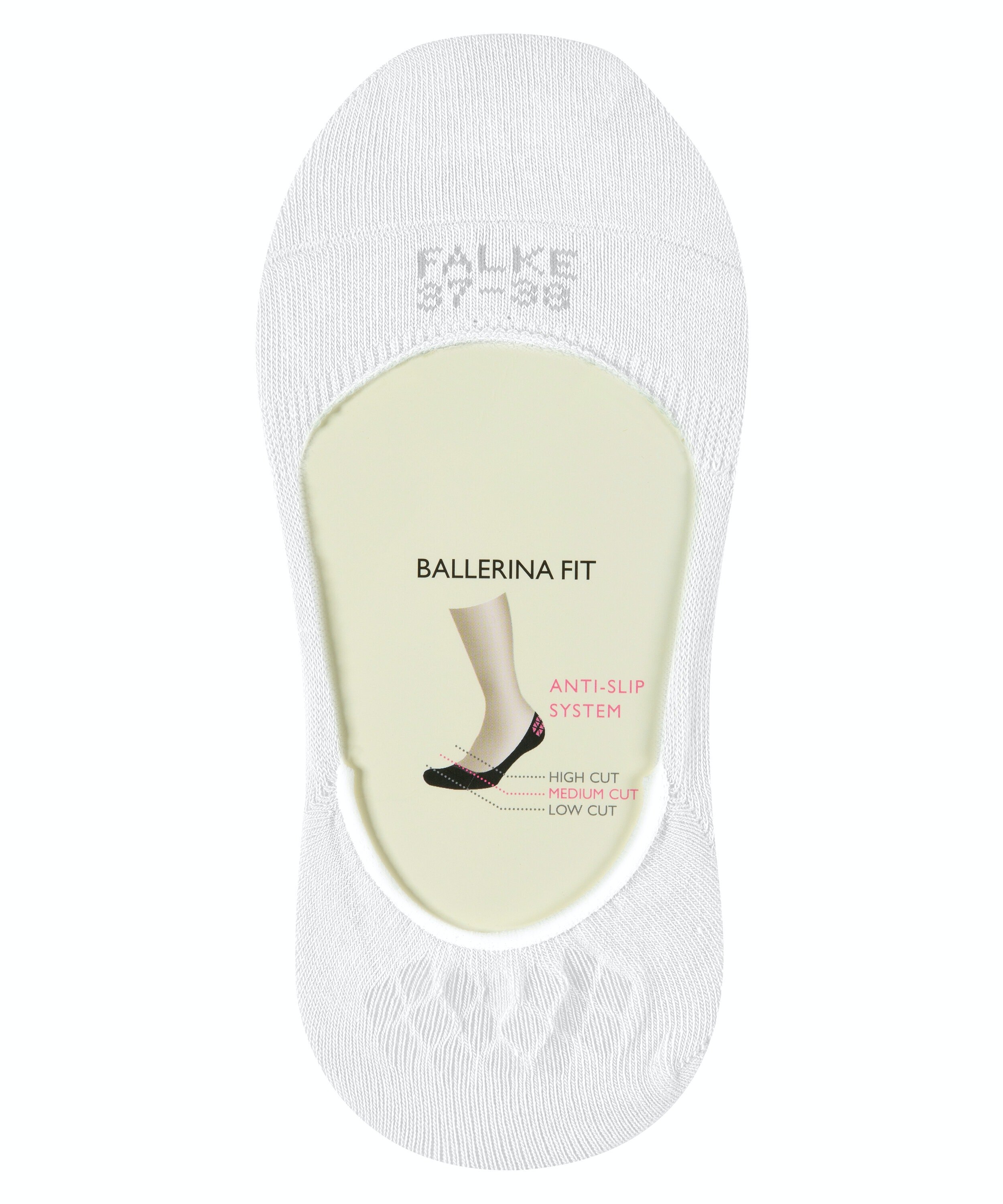 FALKE Step Medium Cut dames kousenvoetjes, wit (white)