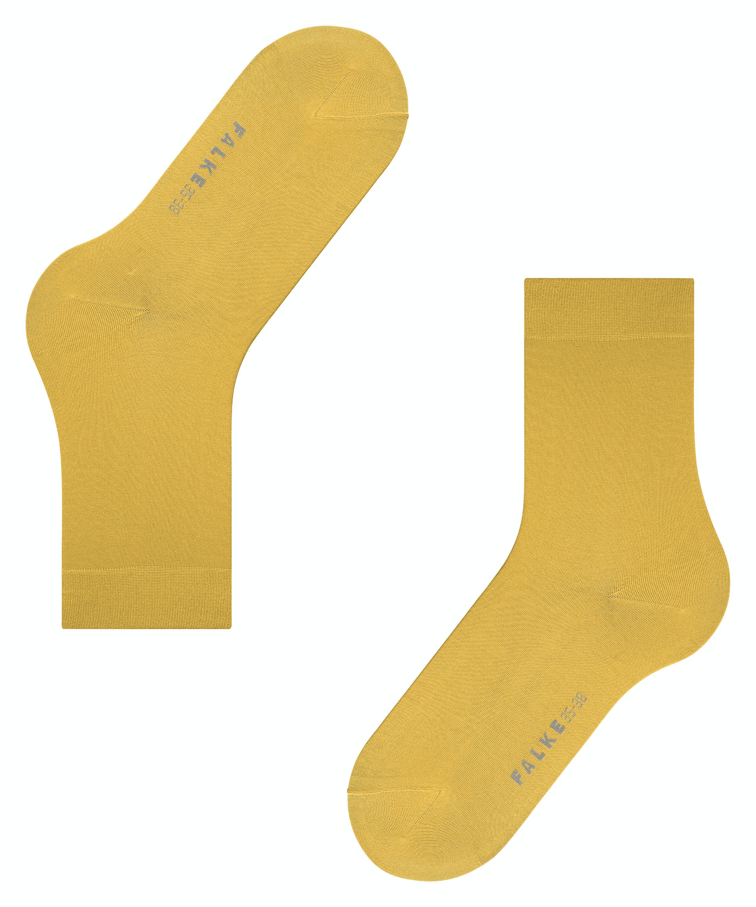 FALKE Cotton Touch damessokken, geel (mustard)