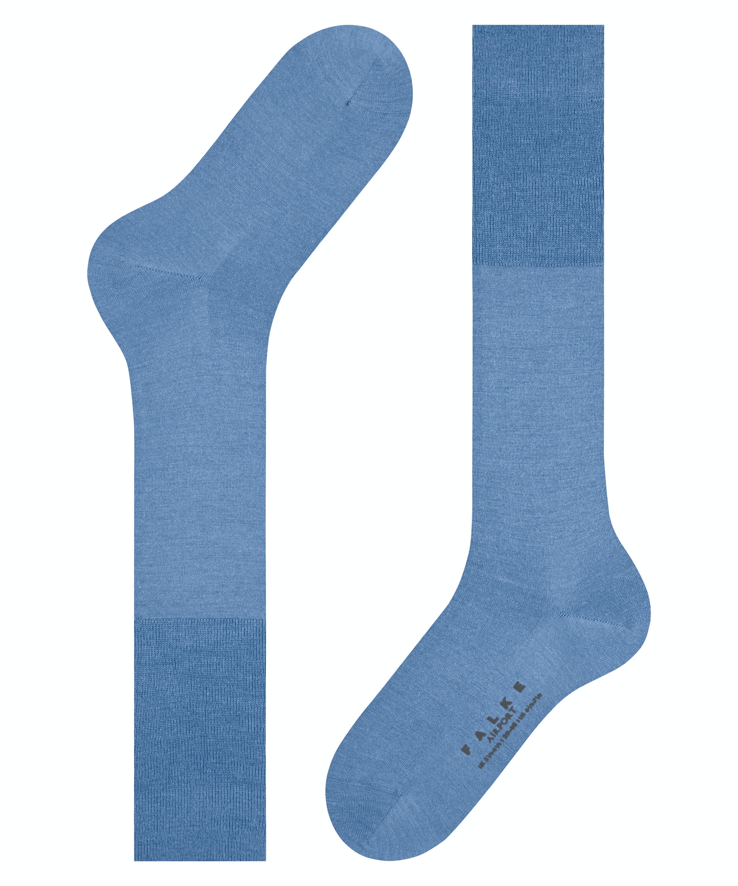 FALKE Airport heren kniekousen, blauw (cornflower blue)