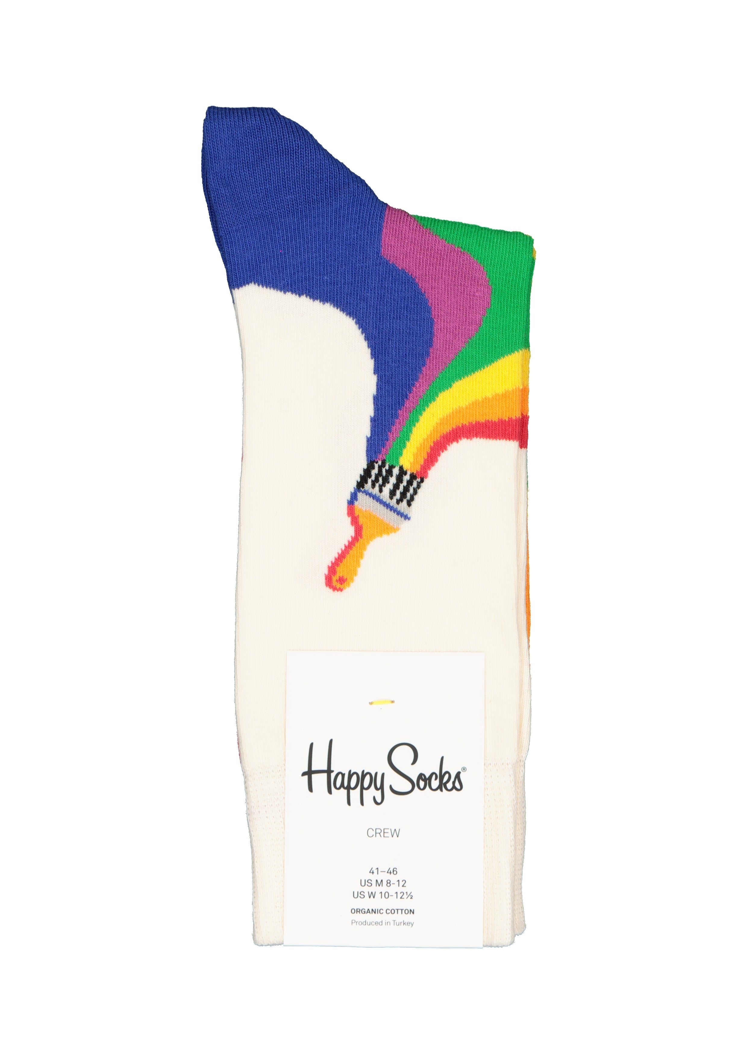 Happy Socks Pride Colour Sock, unisex sokken, verfkwast met regenboog kleuren