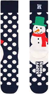 Happy Socks Jumbo Snowman Socks, unisex sokken