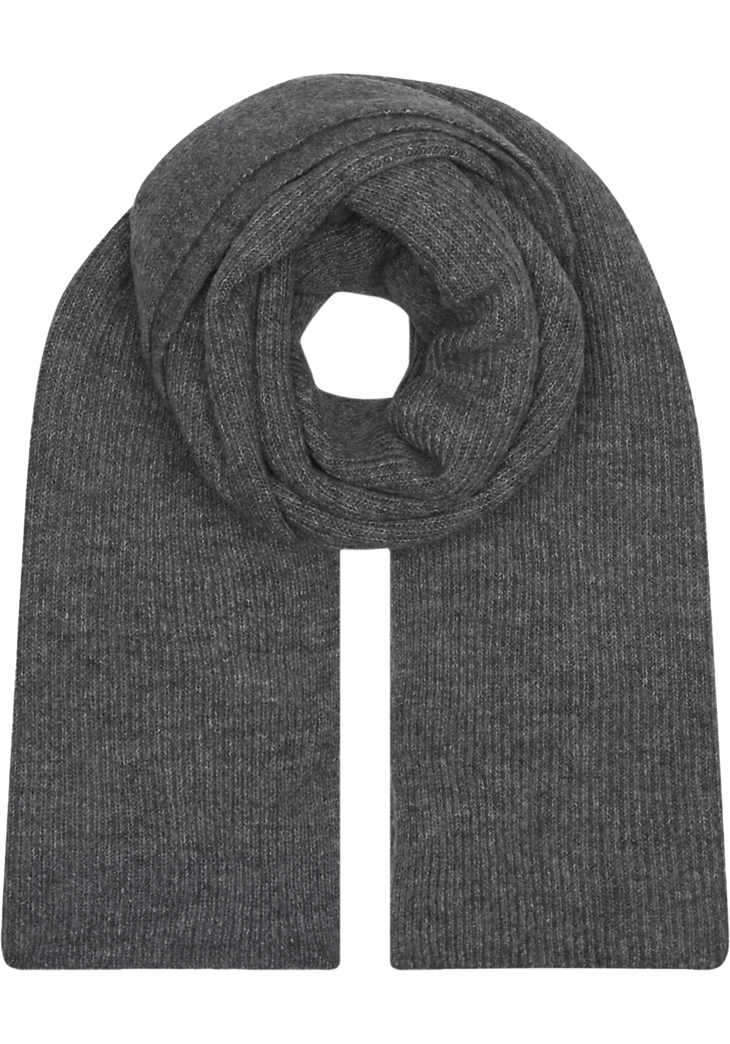 Calvin Klein sjaal, rubberized rib scarf, donkergrijs