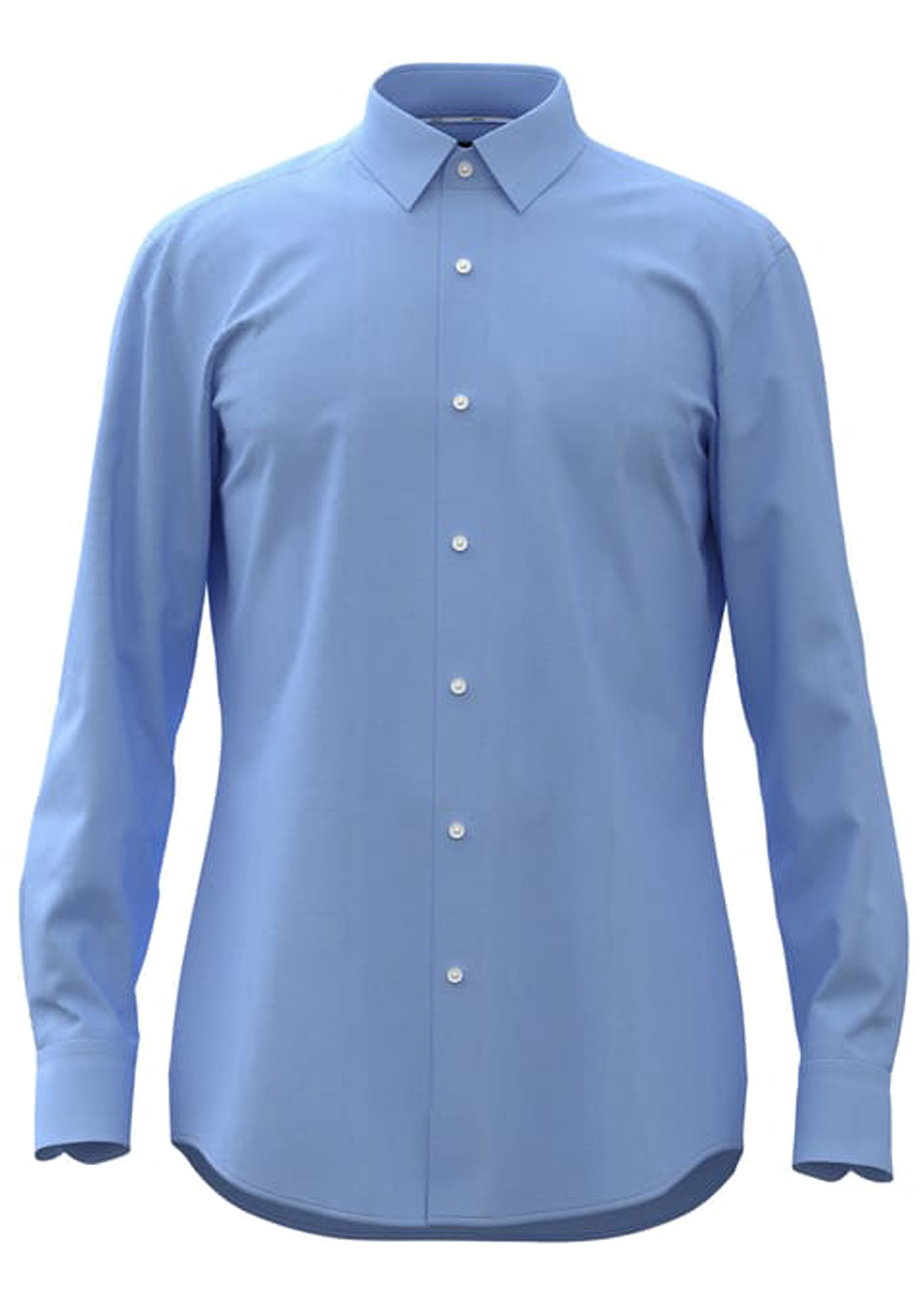 BOSS Hank-s slim fit overhemd, structuur, blauw