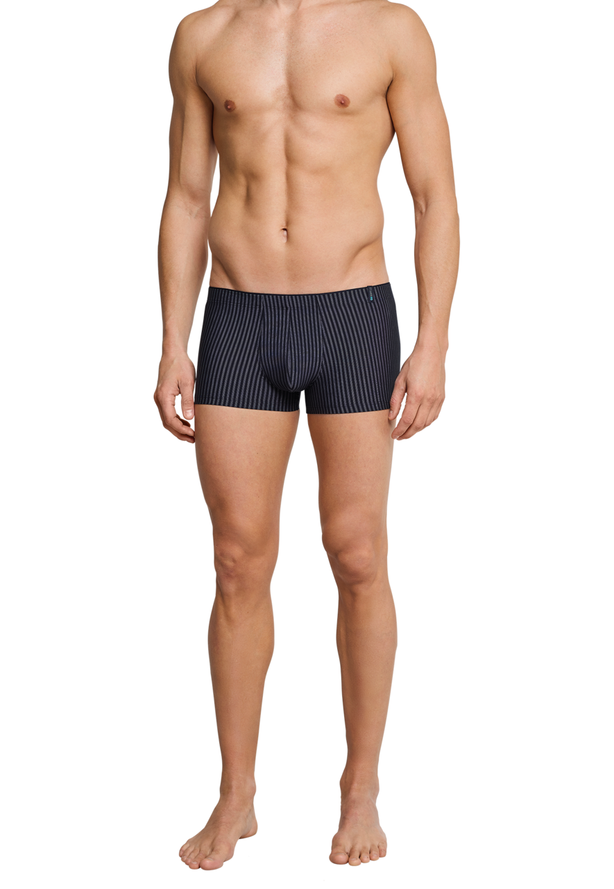 SCHIESSER Long Life Soft boxer (1-pack), heren short blauwzwarte strepen