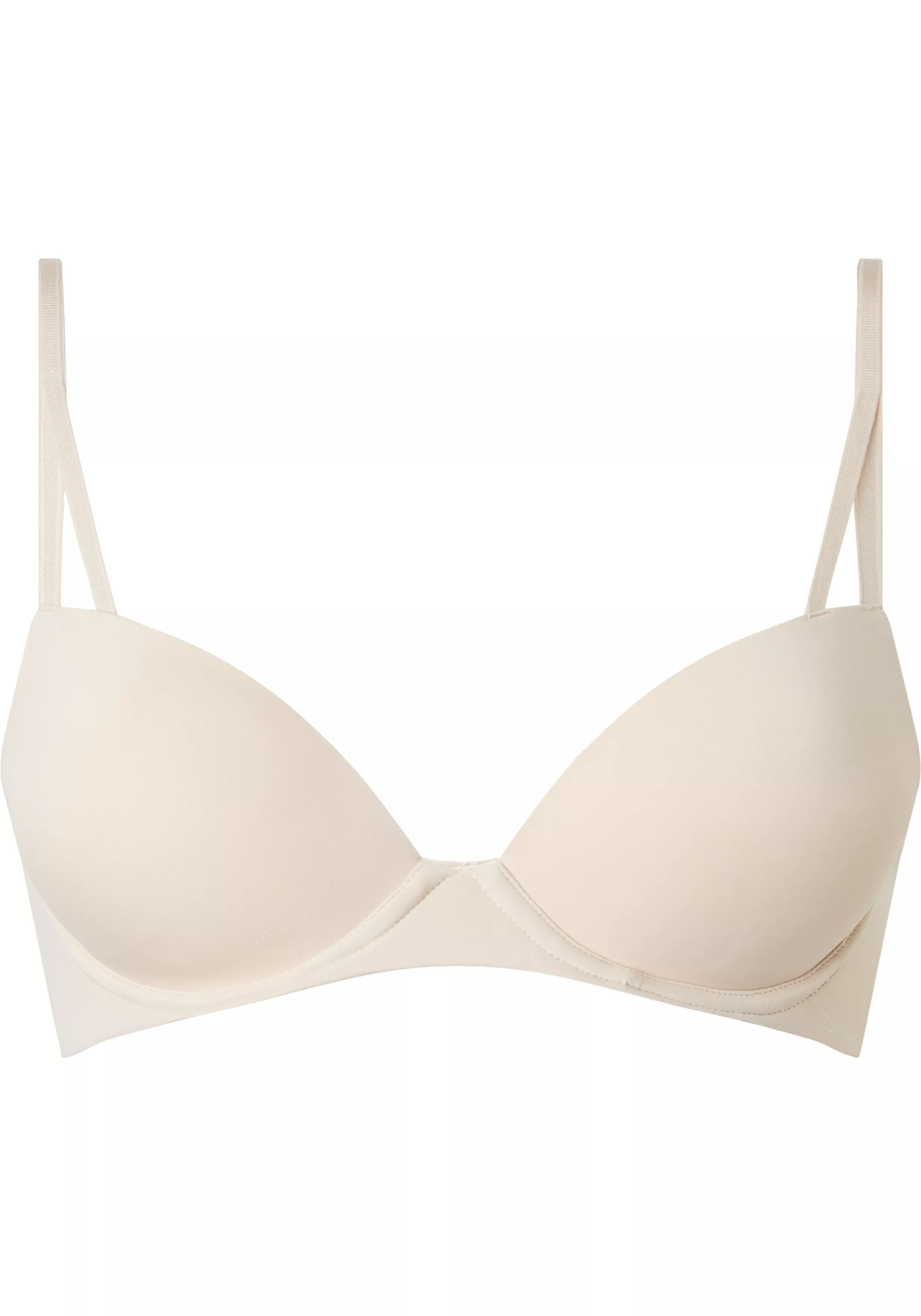 Calvin Klein dames Seductive Comfort push-up T-shirt bra, T-shirt BH, beige