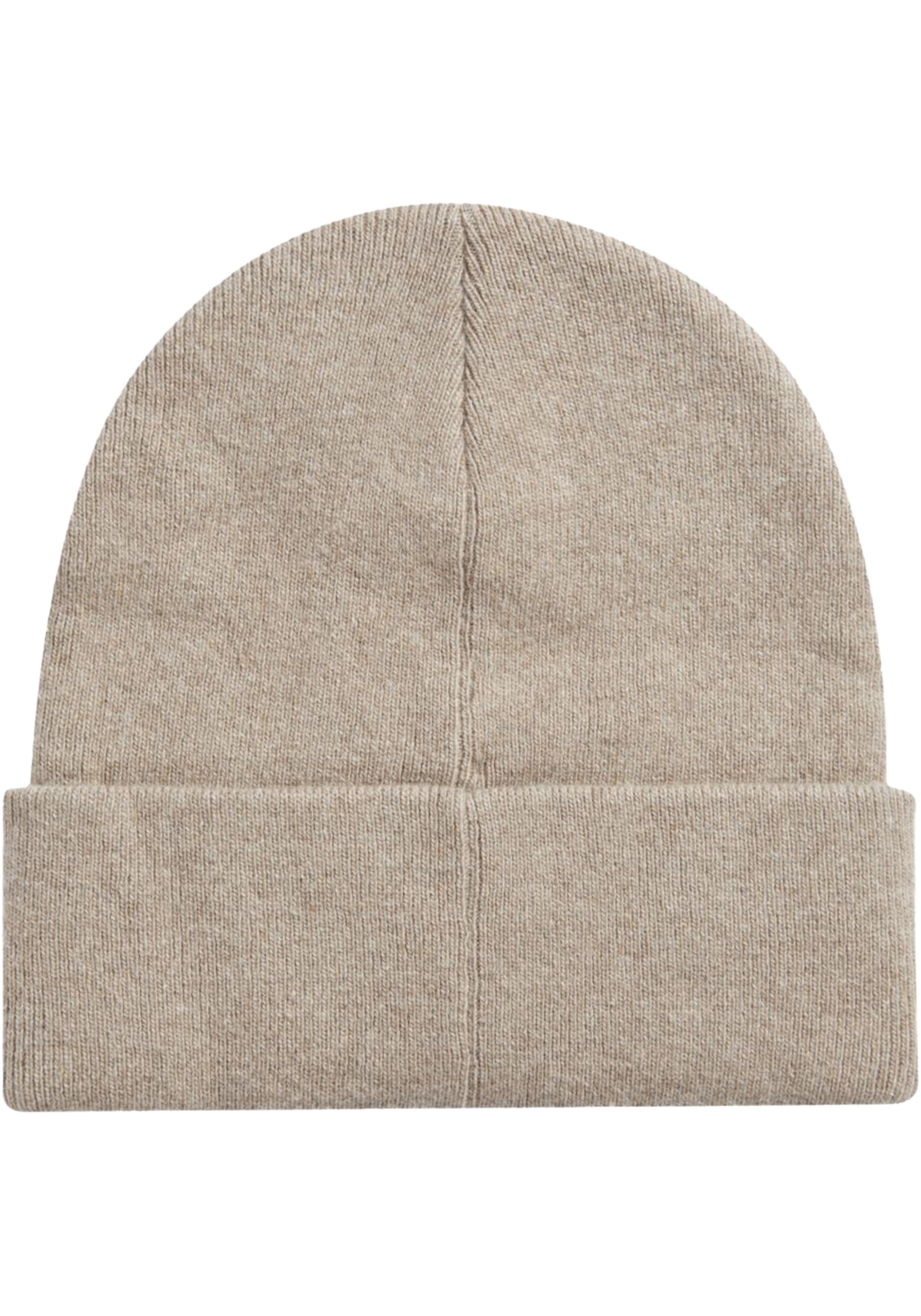 Calvin Klein muts, monologo patch non-rib beanie, beige