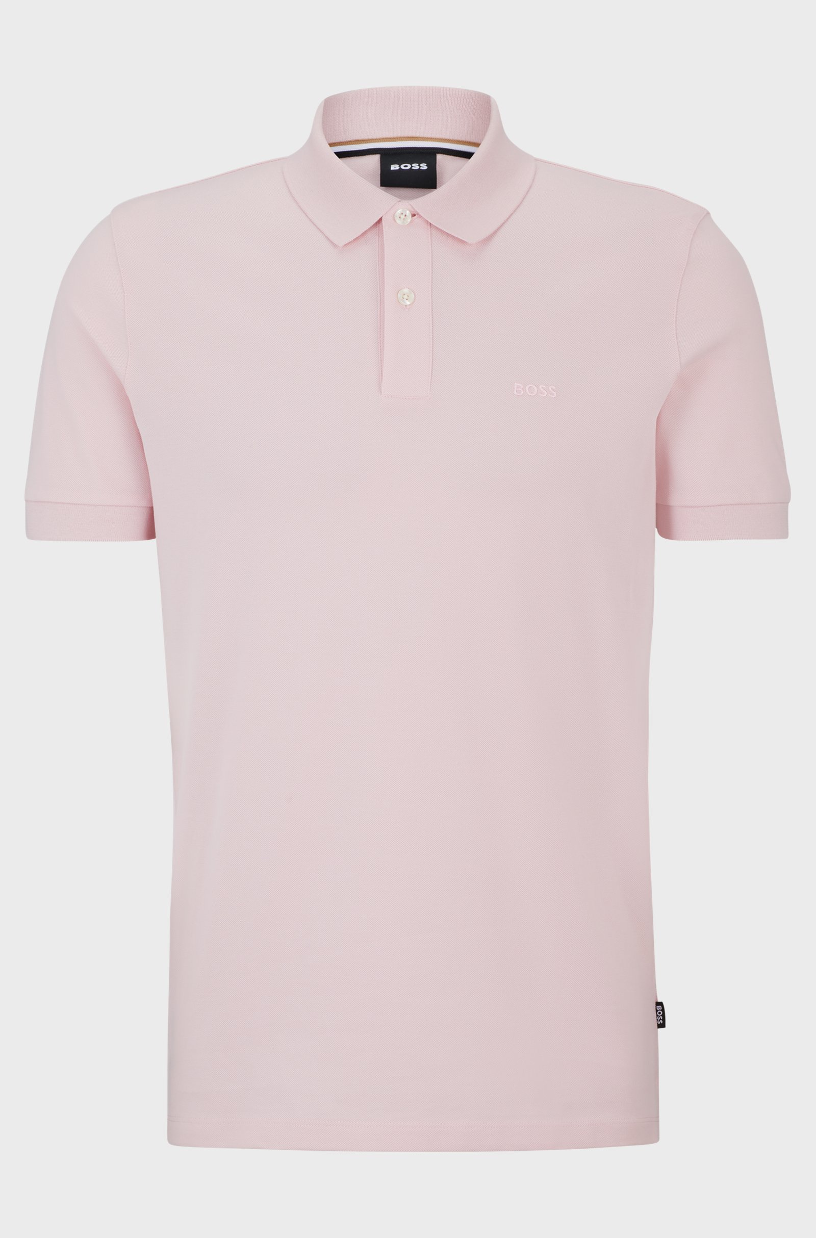 BOSS Pallas regular fit polo, pique, lichtroze