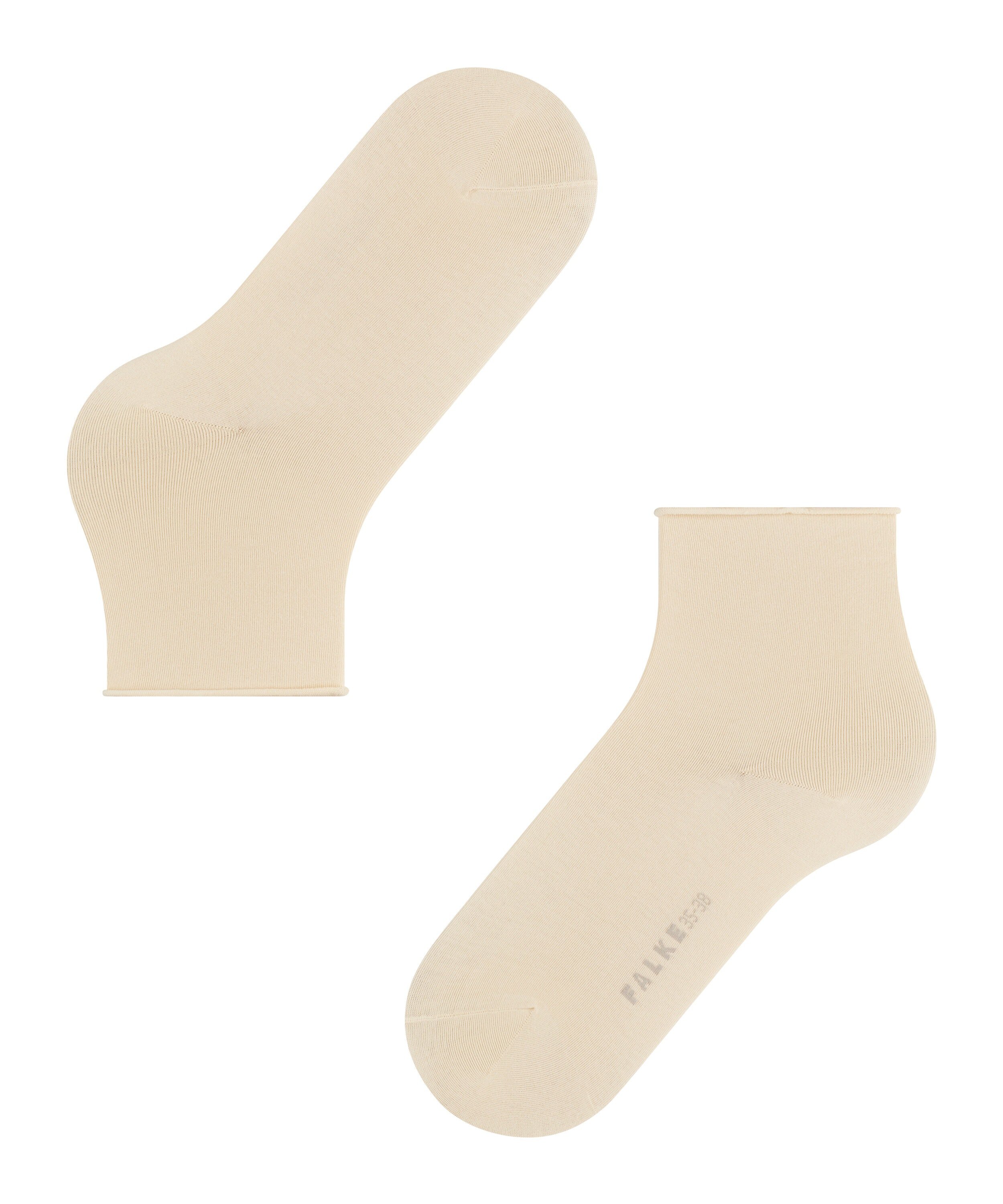 FALKE Cotton Touch damessokken kort, creme (cream)