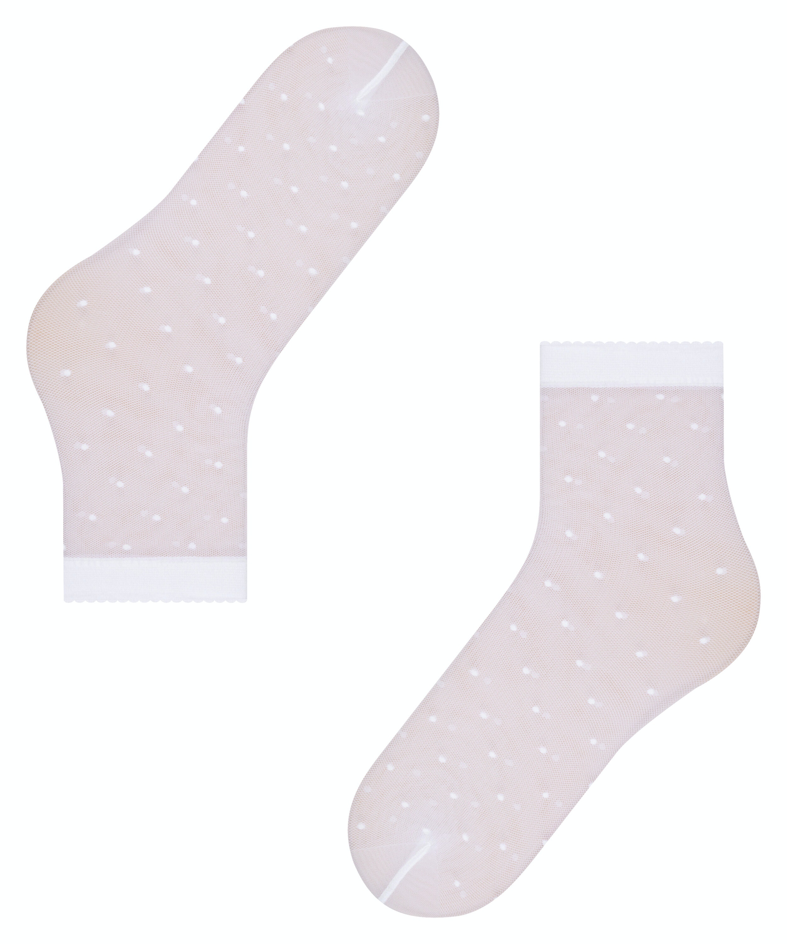 FALKE Dot 15 DEN dames sokjes, wit (white)