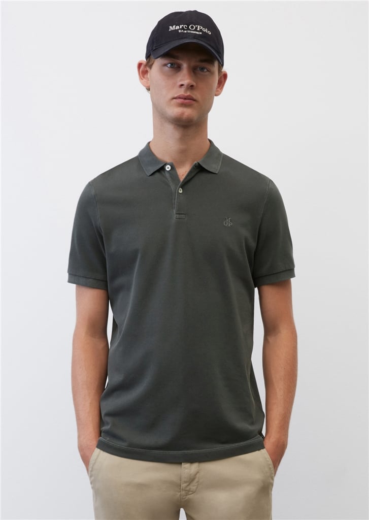 Marc O'Polo shaped fit polo, heren poloshirt, zwart