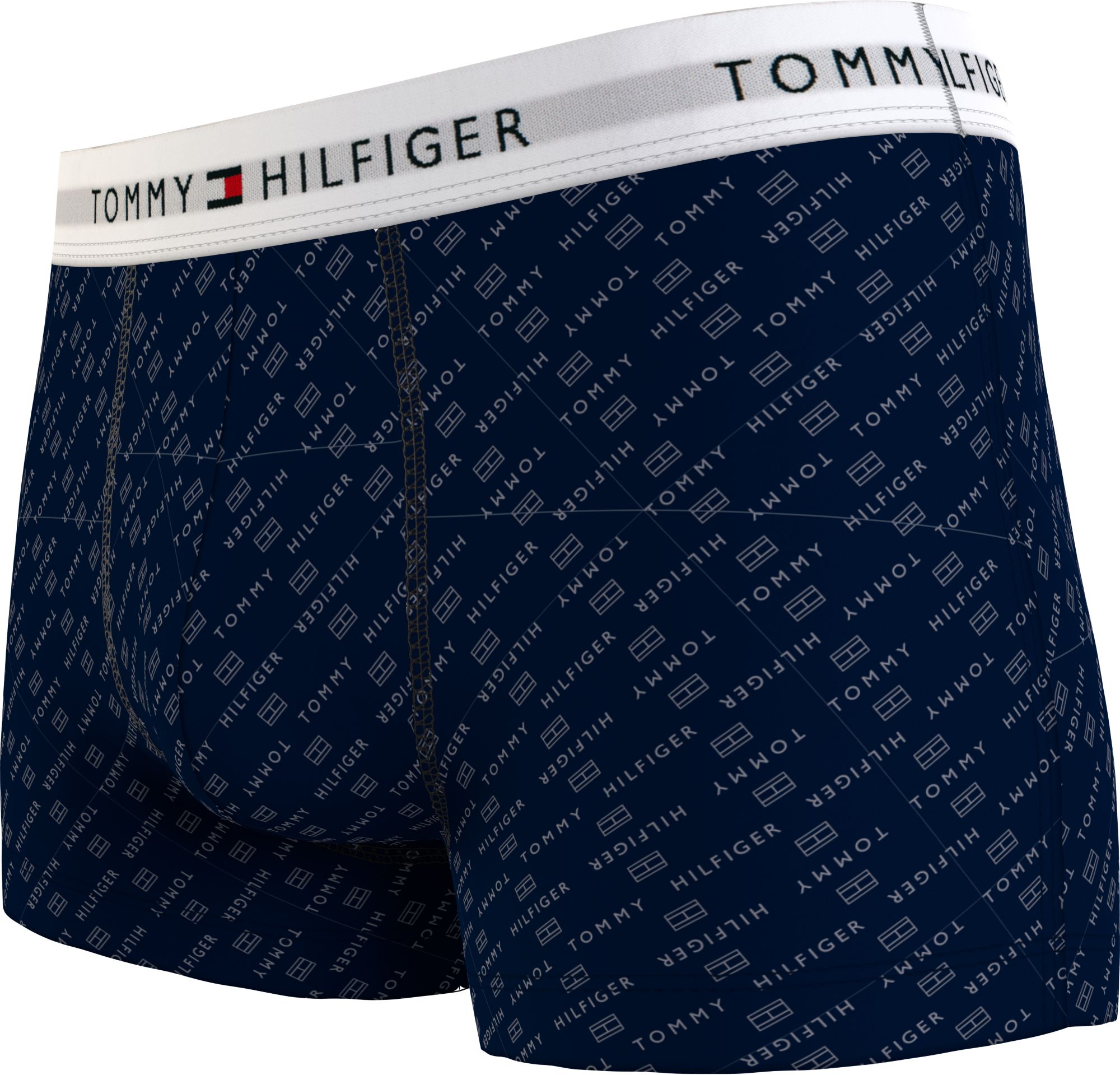 Tommy Hilfiger trunk (3-pack), heren boxers normale lengte, blauw, grijs, logoprint