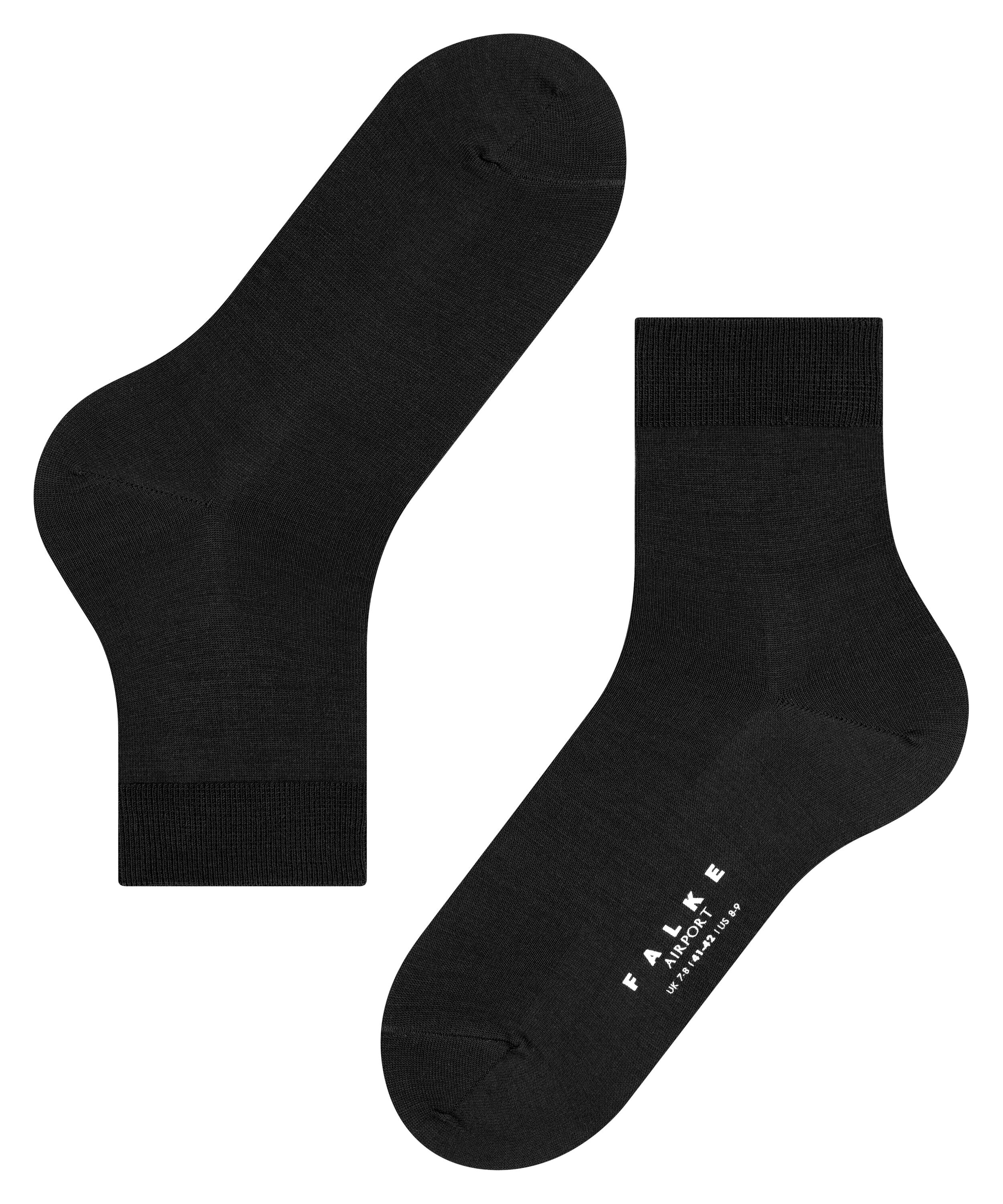 FALKE Airport herensokken (kort model),  zwart (black)