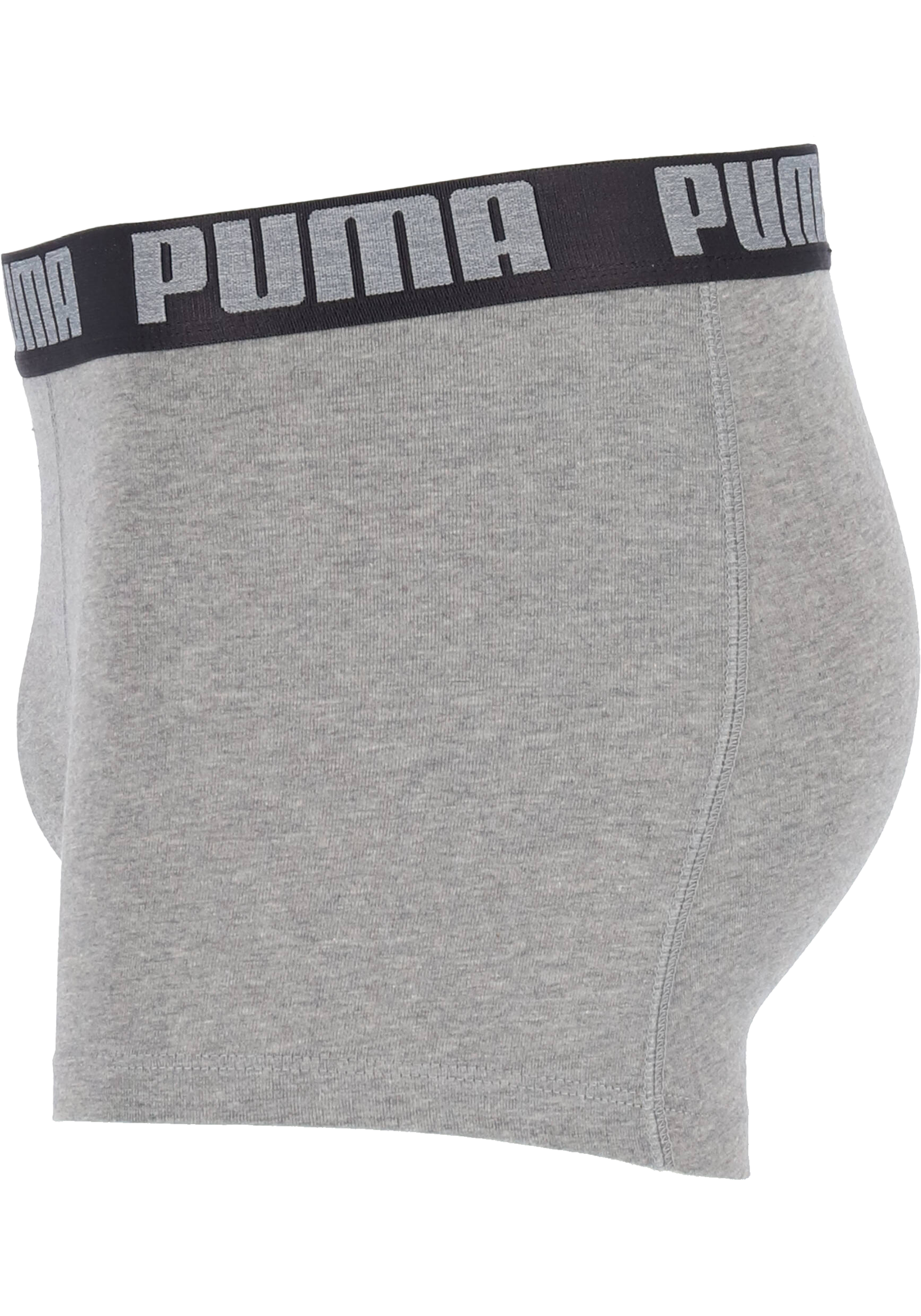 Puma Basic Boxer heren (2-pack), zwart en donkergrijs