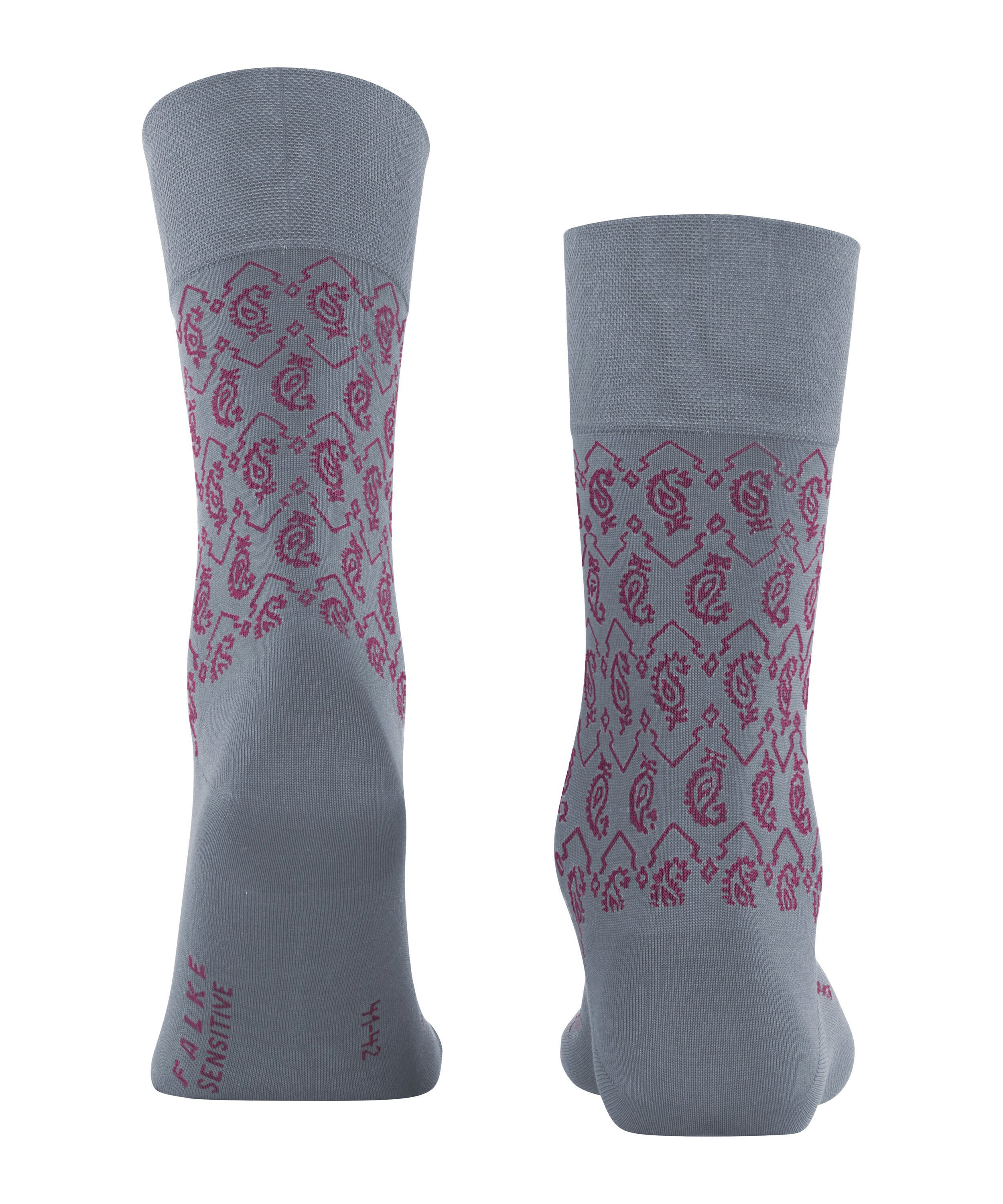 FALKE Sensitive Indian Tie Pattern herensokken, grijs (pearl grey)