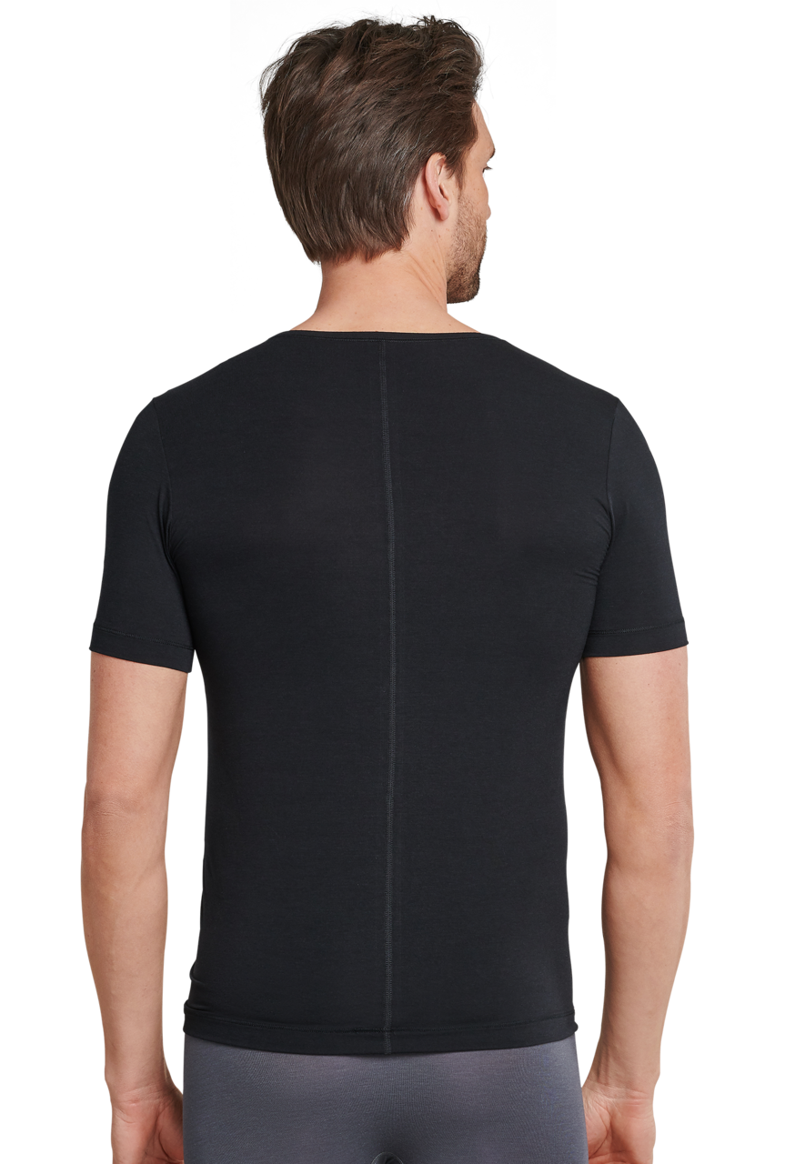 SCHIESSER Personal Fit T-shirt (1-pack), heren shirt korte mouwen v-hals zwart