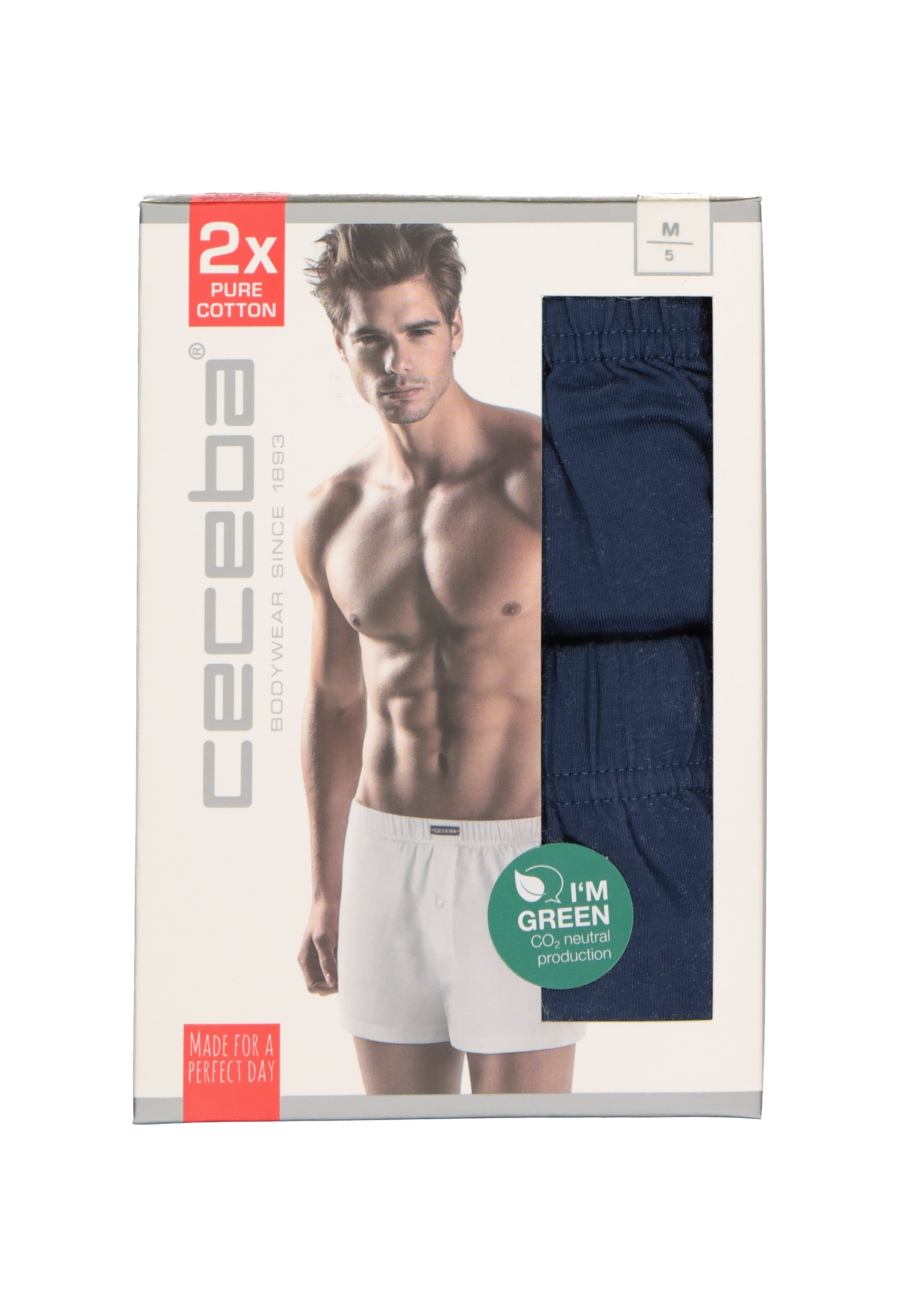 Ceceba heren boxershorts wijd (2-pack), blauw