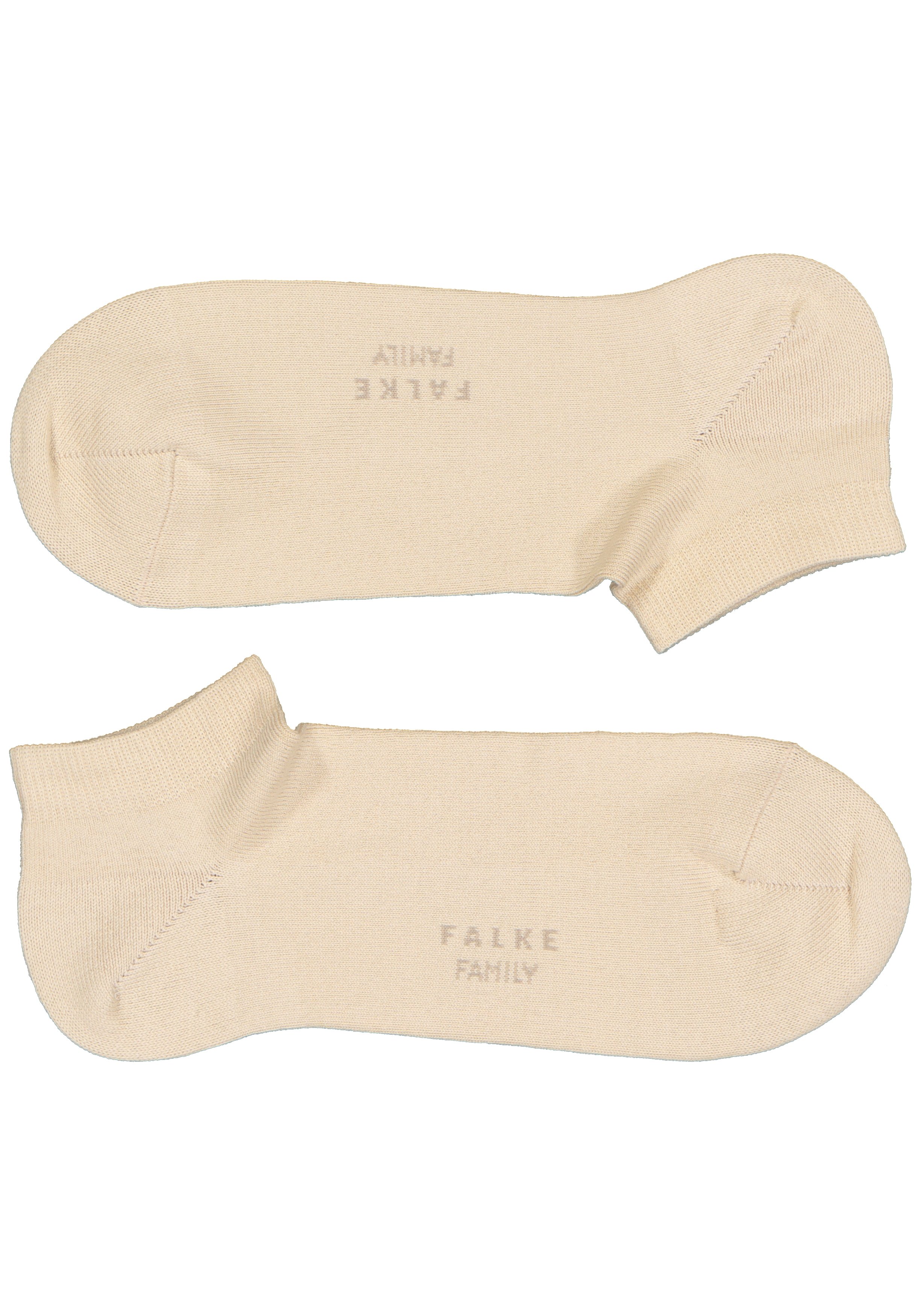 FALKE Family dames enkelsokken, katoen, beige (cream)